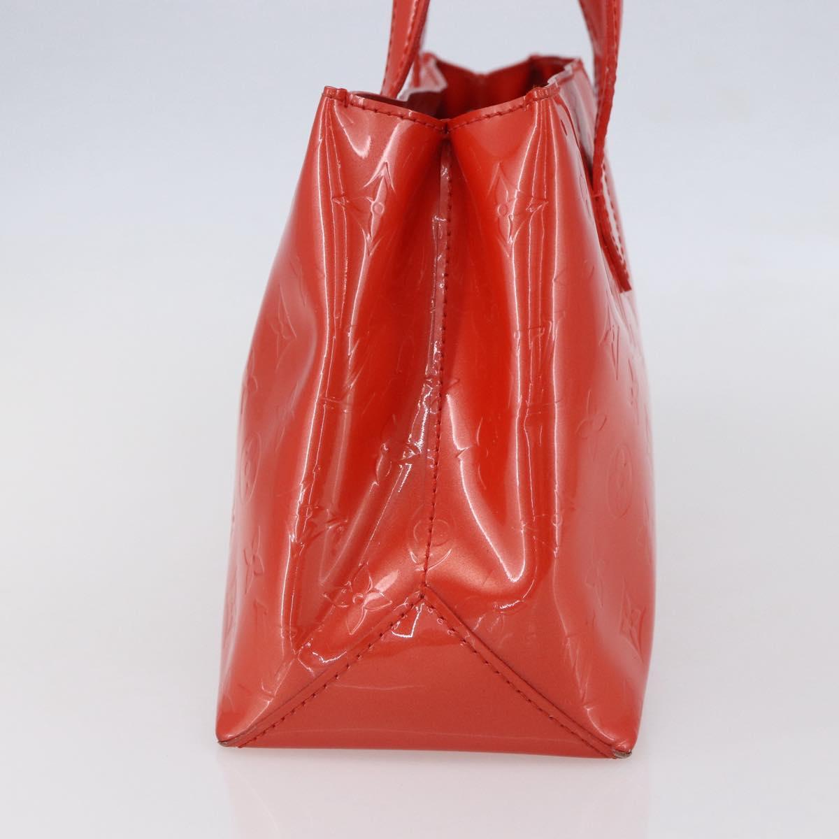 LOUIS VUITTON Vernis Bluebird Wilshire PM Bag Orenge Sunset M93644 Auth 155019