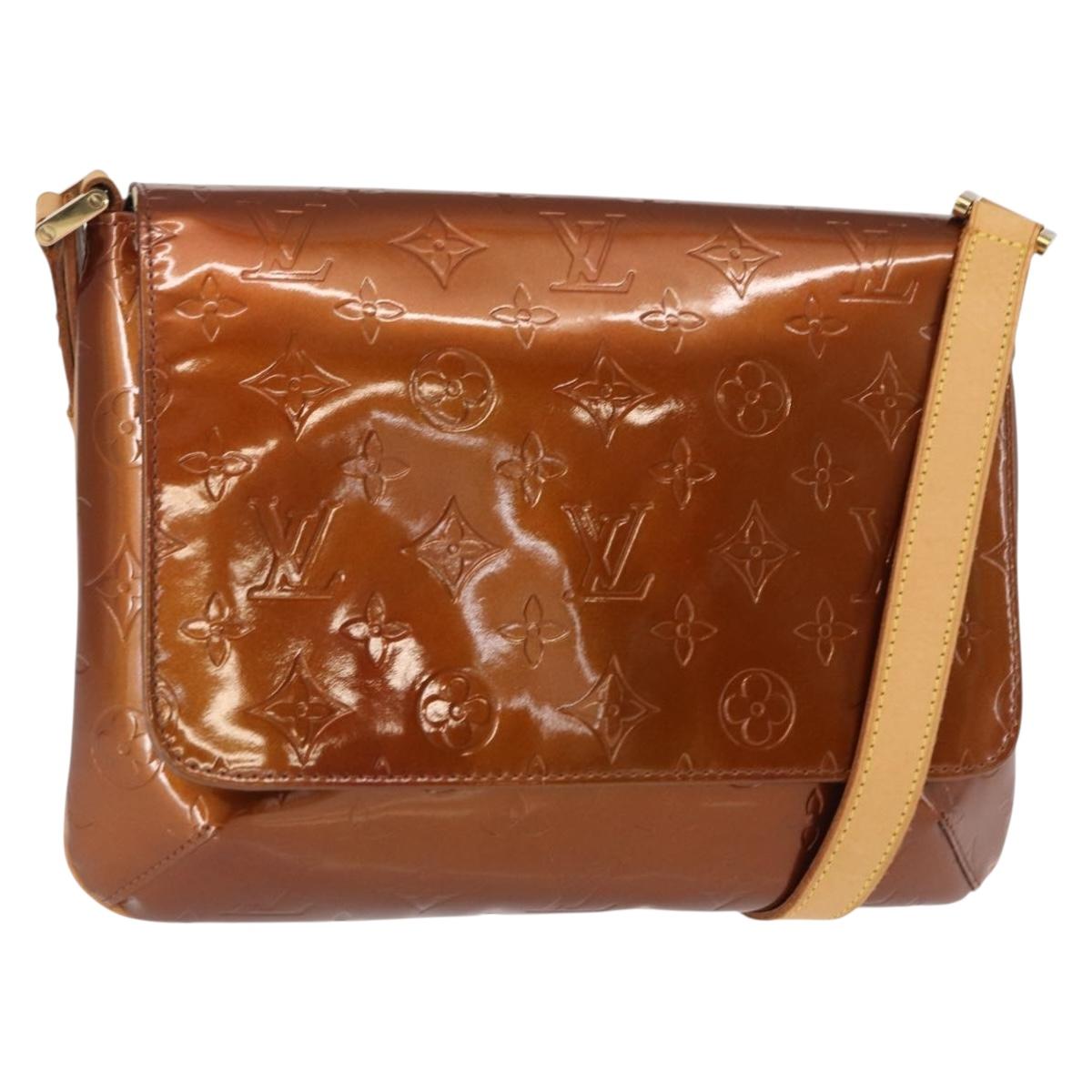 LOUIS VUITTON Monogram Vernis Thompson Street Bag Bronze M91124 LV Auth 155020