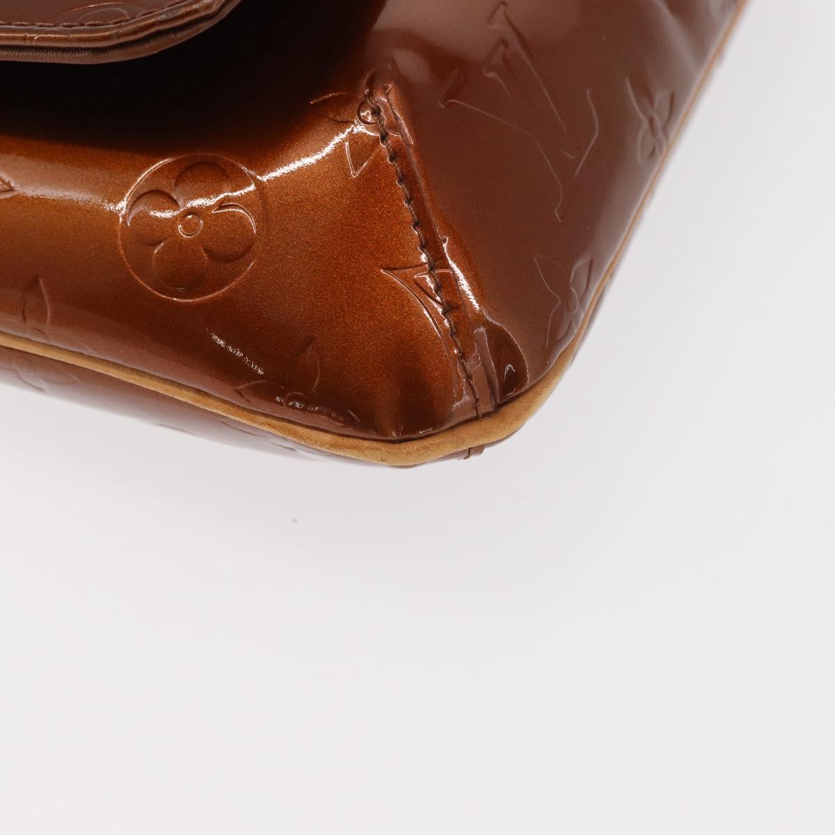 LOUIS VUITTON Monogram Vernis Thompson Street Bag Bronze M91124 LV Auth 155020