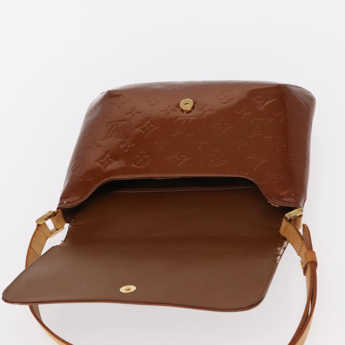LOUIS VUITTON Monogram Vernis Thompson Street Bag Bronze M91124 LV Auth 155020