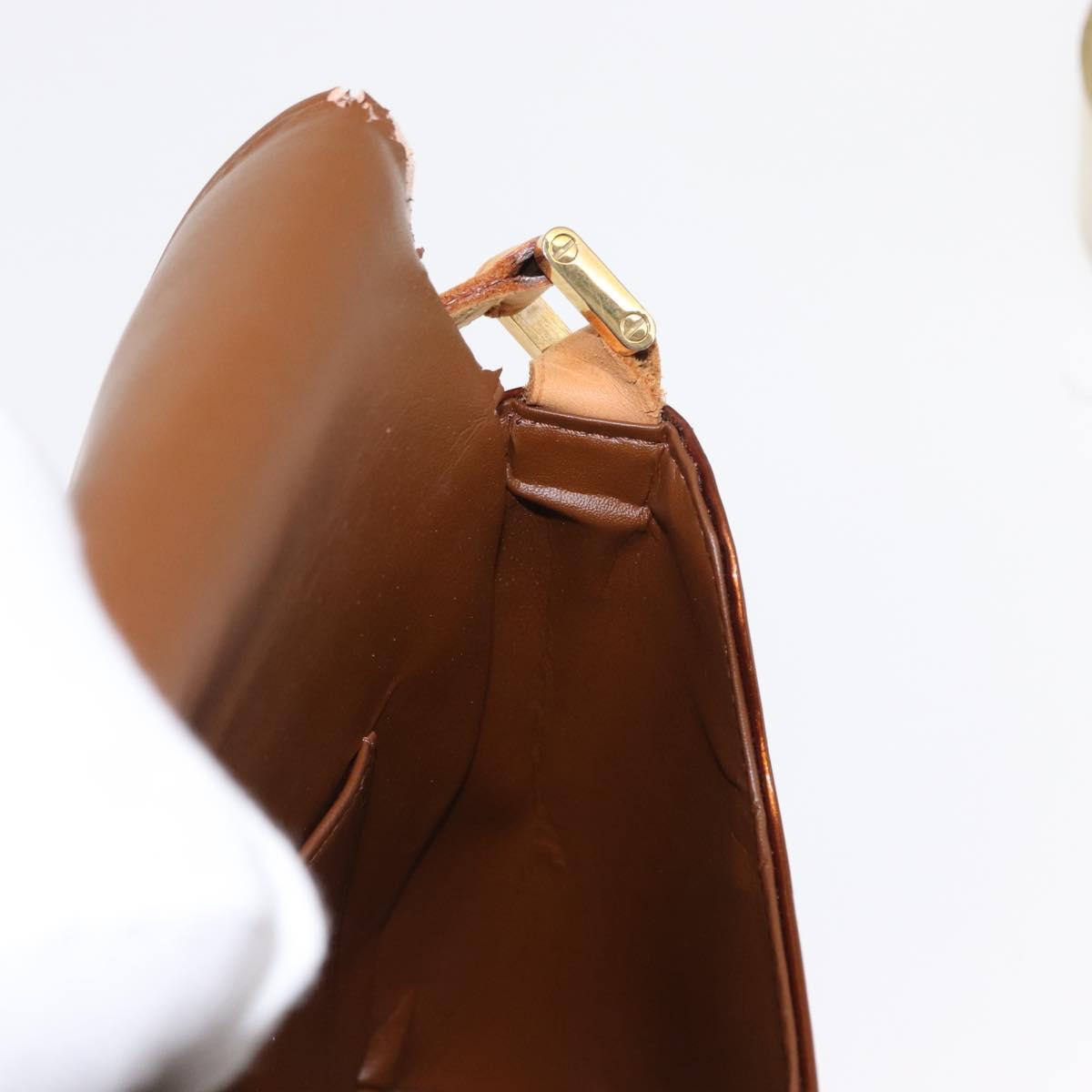 LOUIS VUITTON Monogram Vernis Thompson Street Bag Bronze M91124 LV Auth 155020