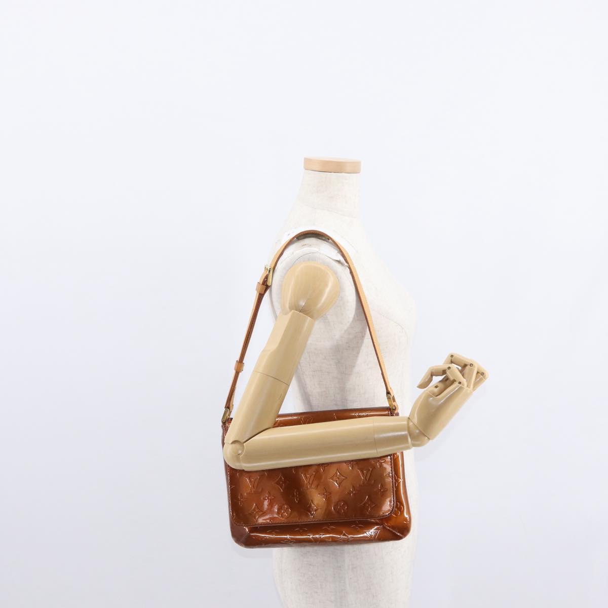 LOUIS VUITTON Monogram Vernis Thompson Street Bag Bronze M91124 LV Auth 155020