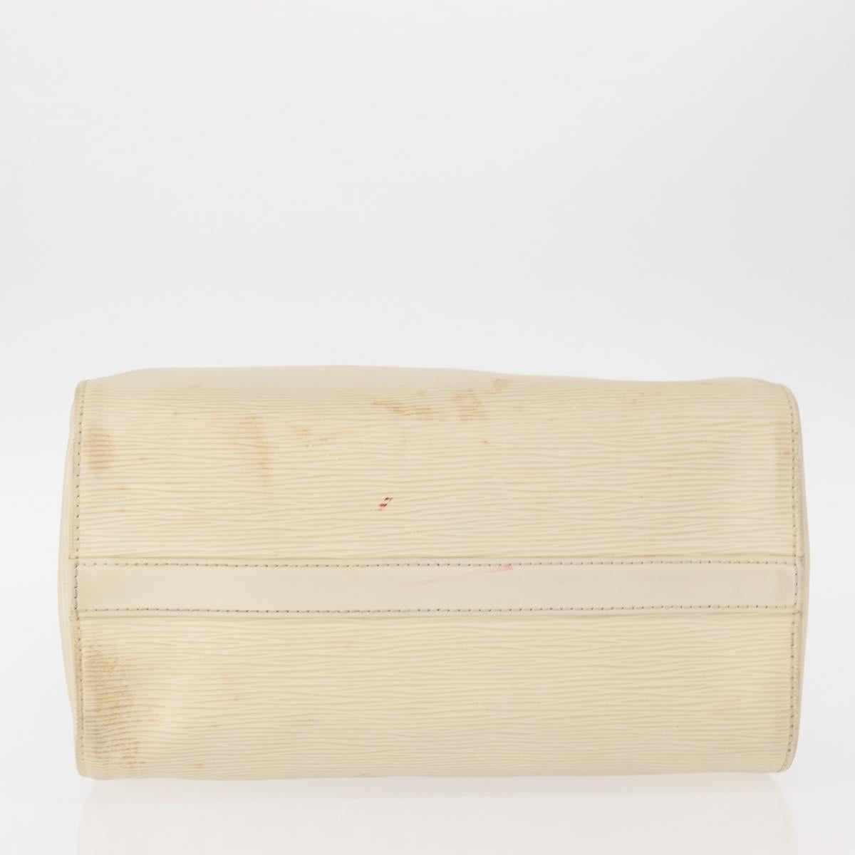 LOUIS VUITTON Epi Speedy 25 Hand Bag White Yvoire M5923J LV Auth 155022