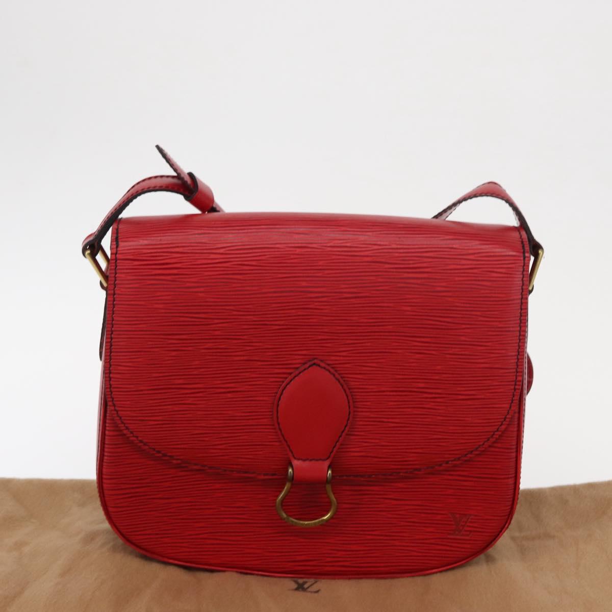 LOUIS VUITTON Epi Saint Cloud GM Shoulder Bag Red M52197 LV Auth 155024