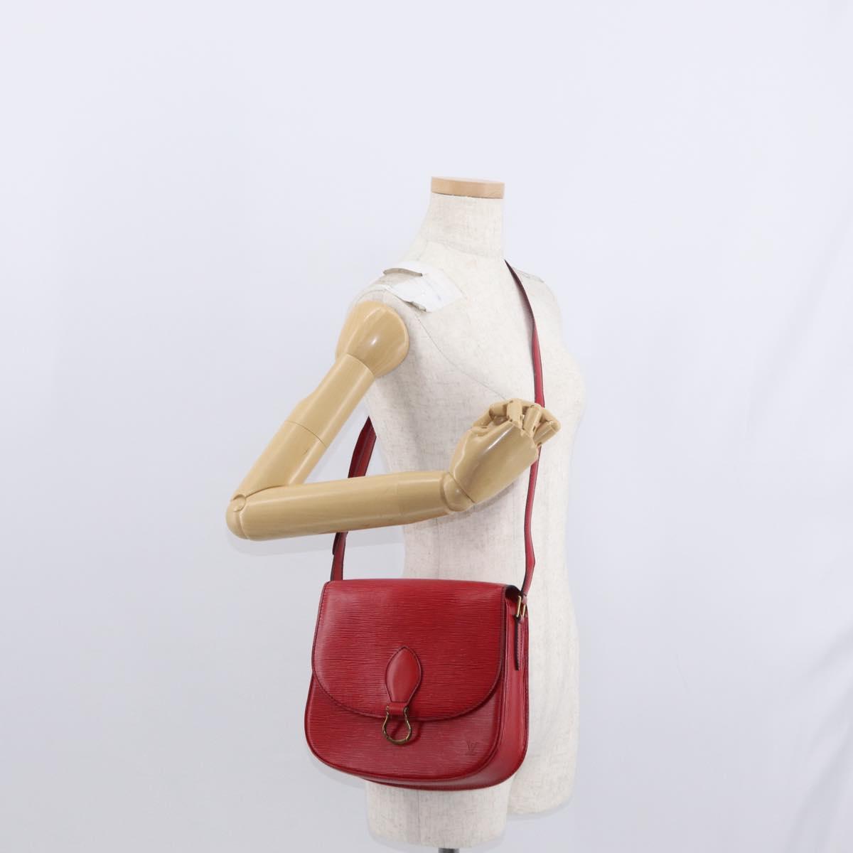 LOUIS VUITTON Epi Saint Cloud GM Shoulder Bag Red M52197 LV Auth 155024