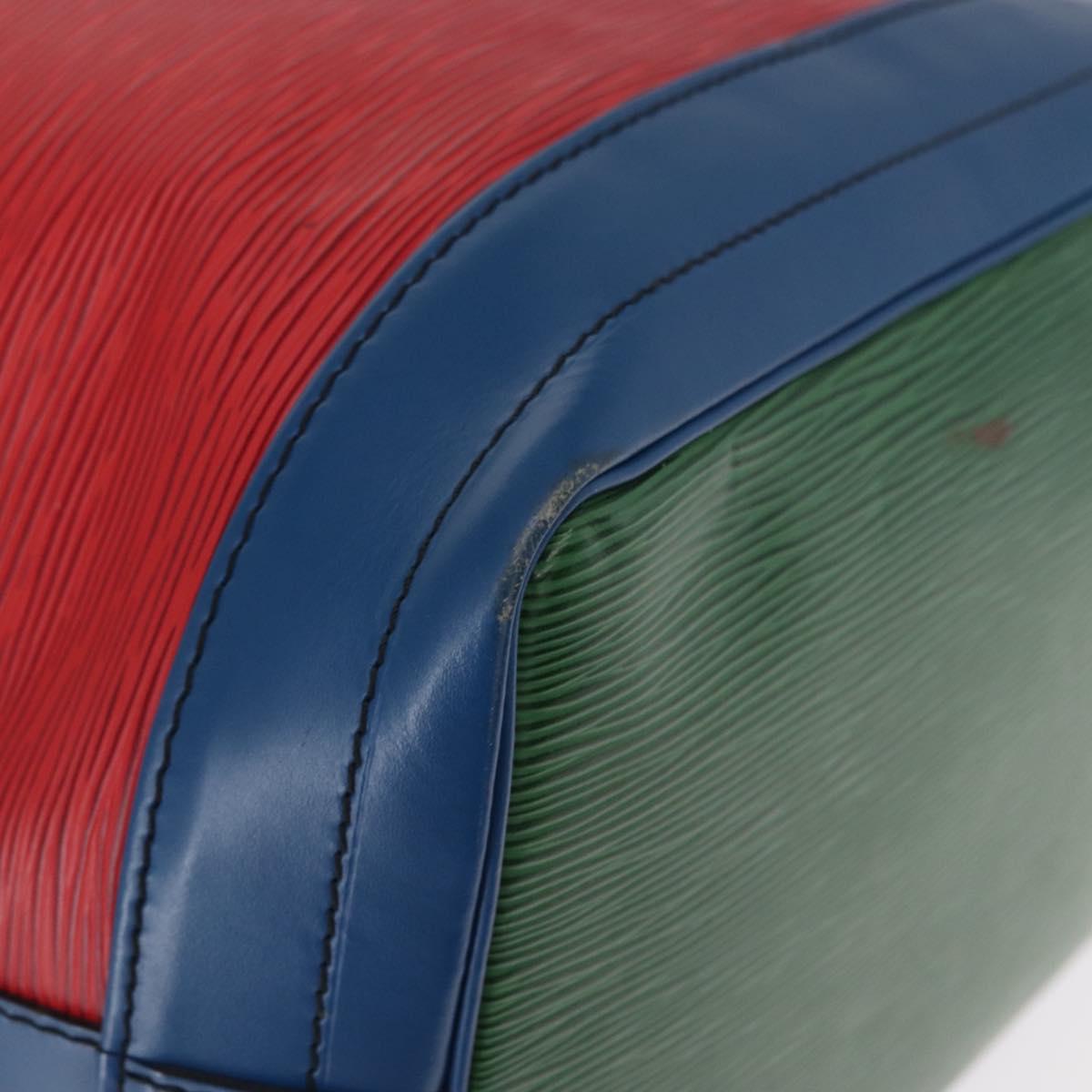 LOUIS VUITTON Epi Tricolor Noe Shoulder Bag Blue Red Green M44082 LV Auth 155028