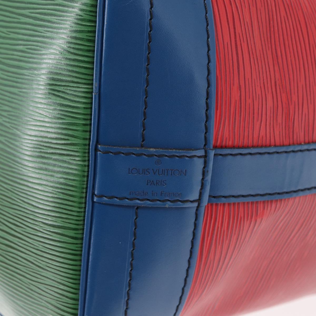 LOUIS VUITTON Epi Tricolor Noe Shoulder Bag Blue Red Green M44082 LV Auth 155028