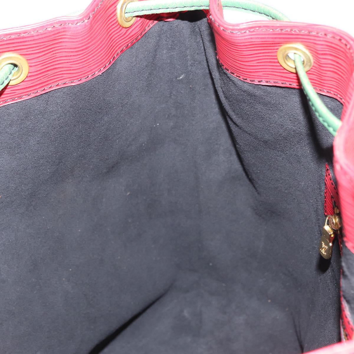 LOUIS VUITTON Epi Tricolor Noe Shoulder Bag Blue Red Green M44082 LV Auth 155028