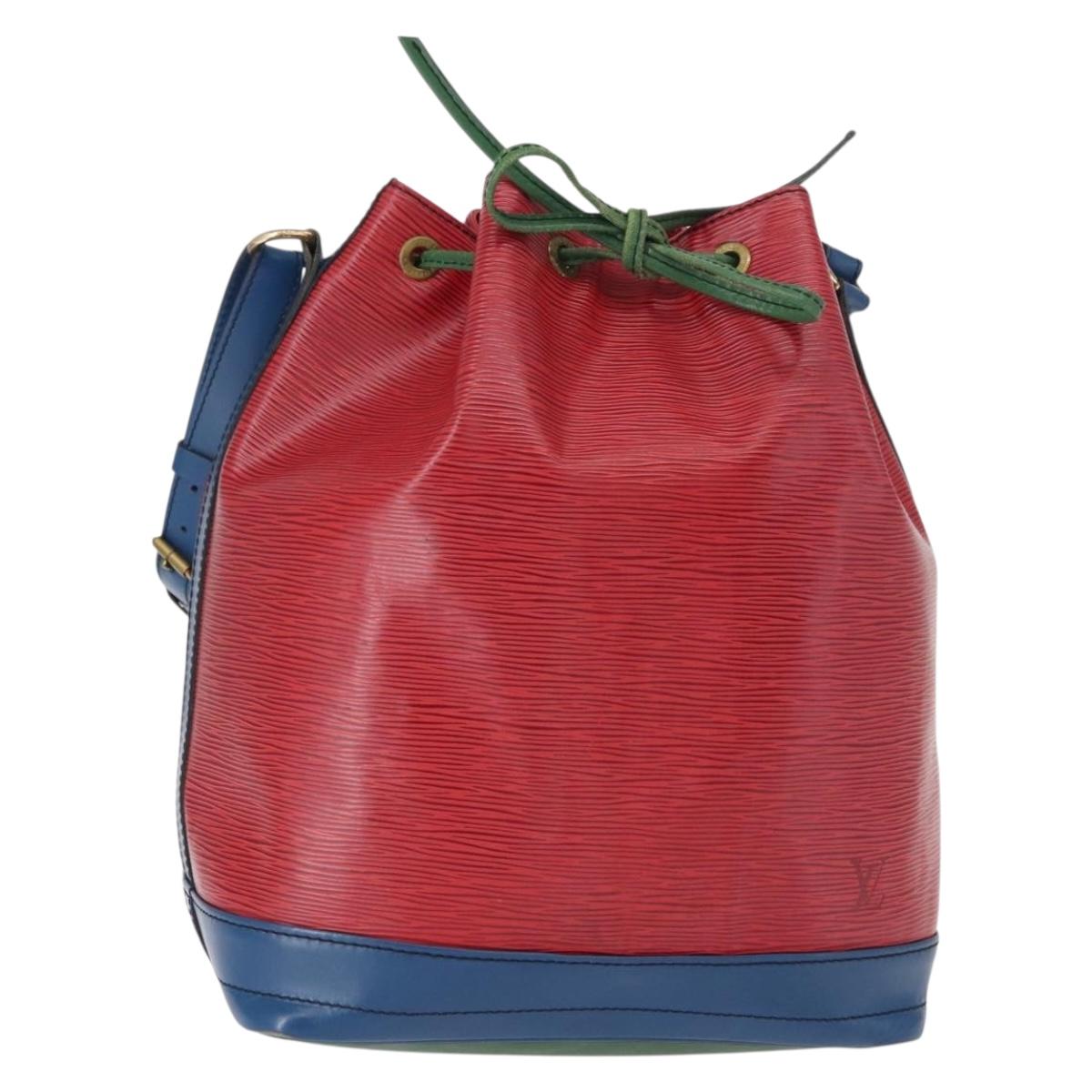 LOUIS VUITTON Epi Tricolor Noe Shoulder Bag Blue Red Green M44082 LV Auth 155028