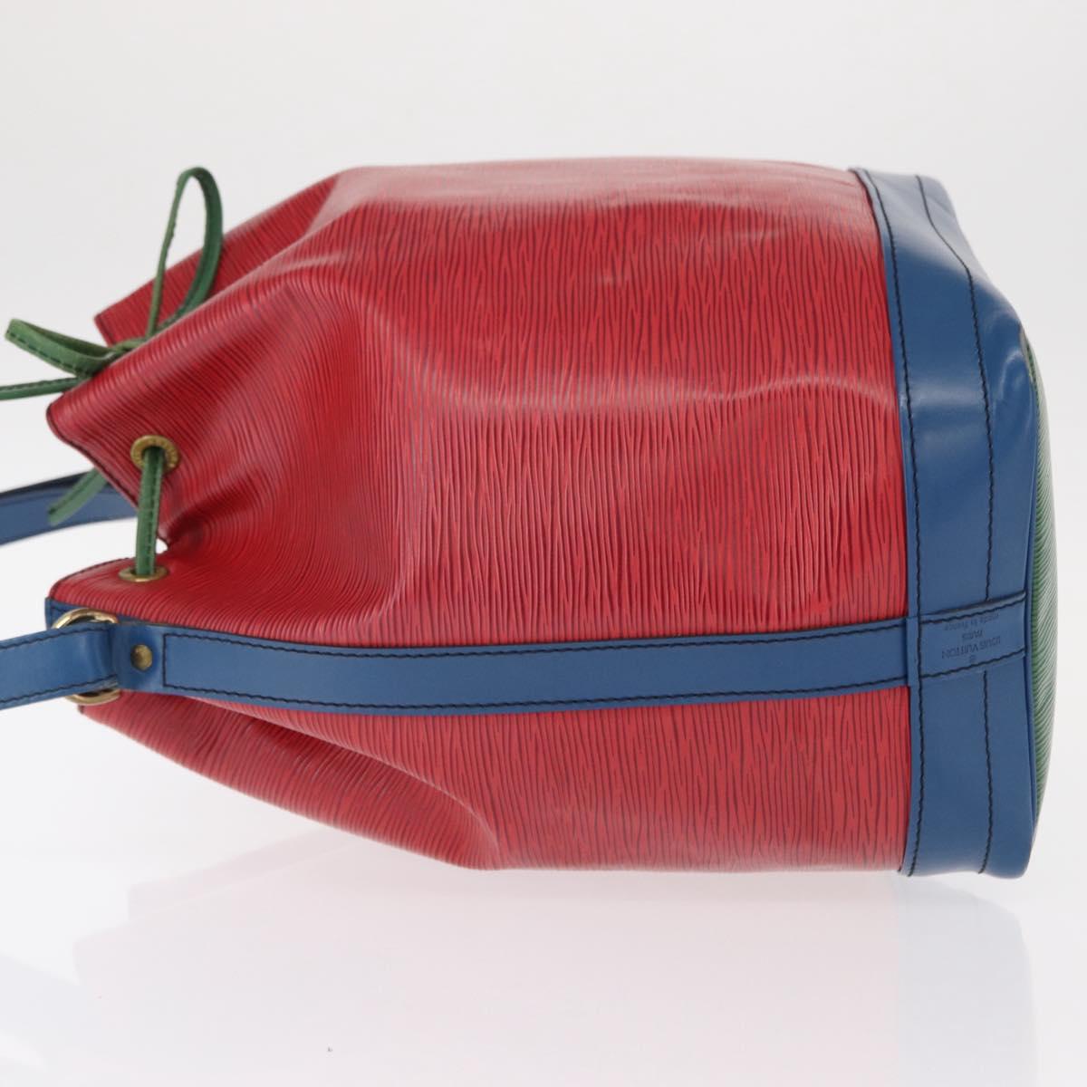 LOUIS VUITTON Epi Tricolor Noe Shoulder Bag Blue Red Green M44082 LV Auth 155028