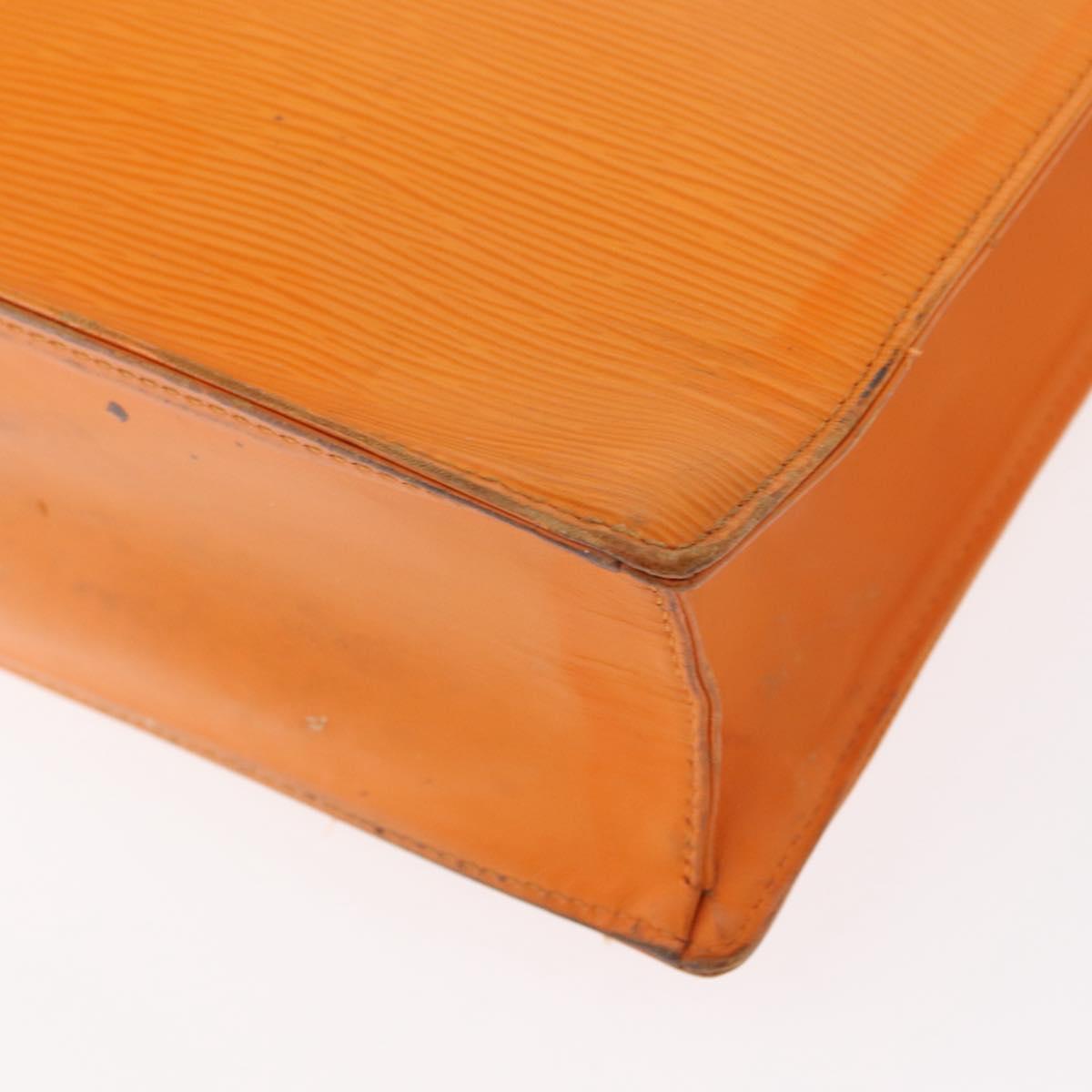 LOUIS VUITTON Epi Sac Plat Hand Bag Orange Mandarin M5274H LV Auth 155029