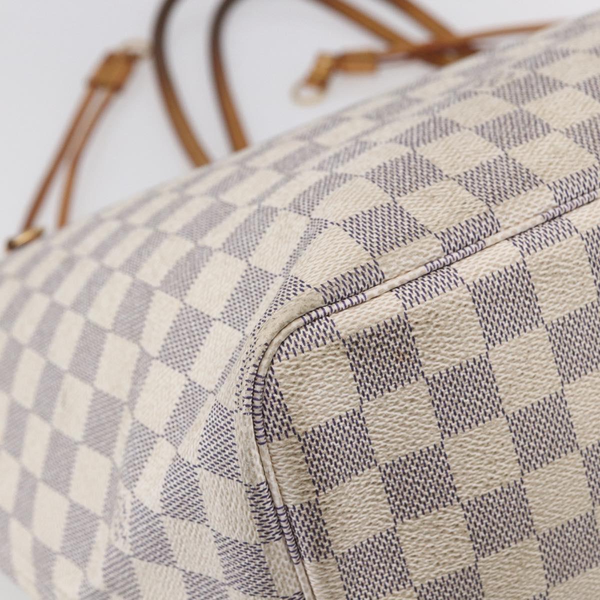 LOUIS VUITTON Damier Azur Neverfull GM Tote Bag N41360 LV Auth 155030