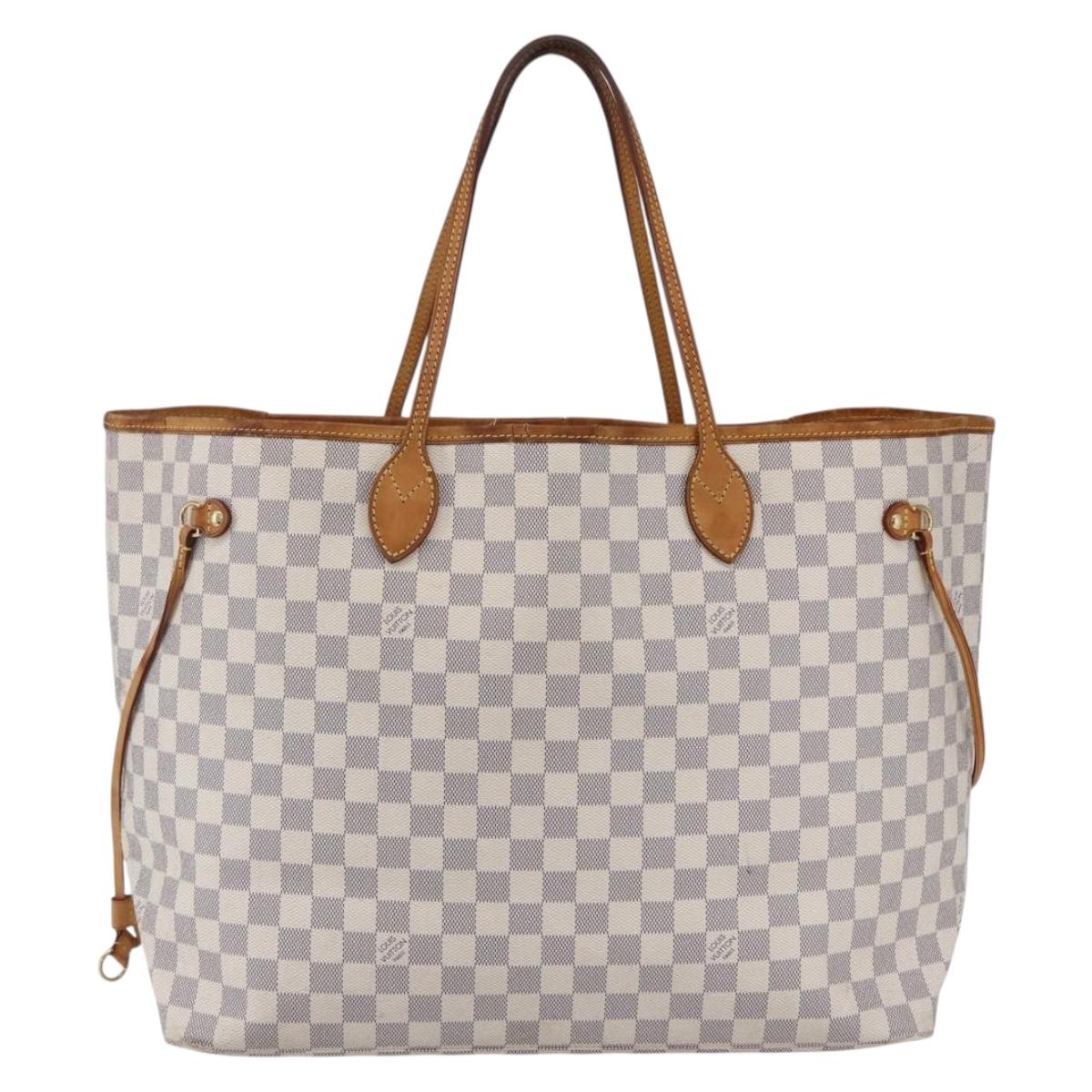 LOUIS VUITTON Damier Azur Neverfull GM Tote Bag N41360 LV Auth 155030