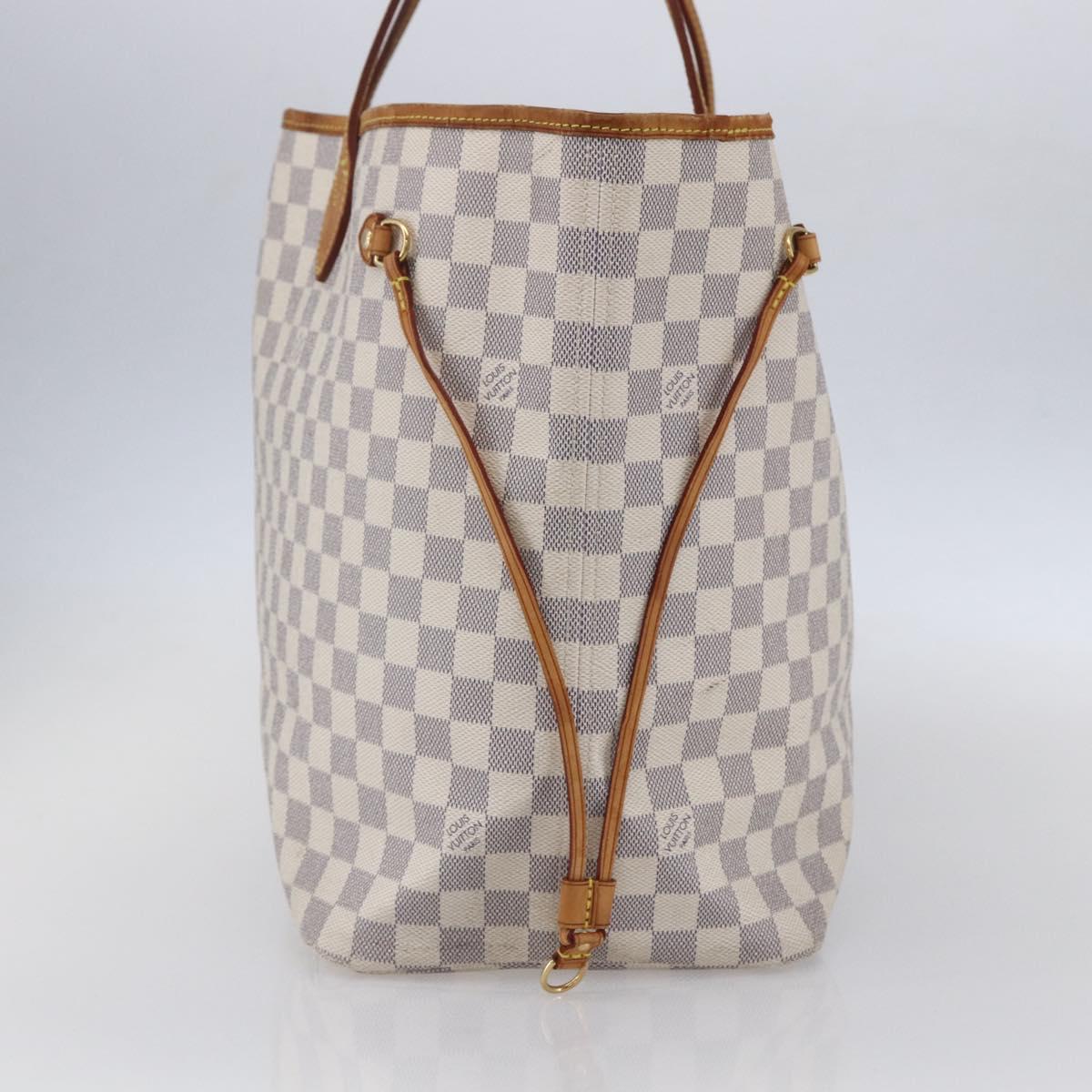 LOUIS VUITTON Damier Azur Neverfull GM Tote Bag N41360 LV Auth 155030