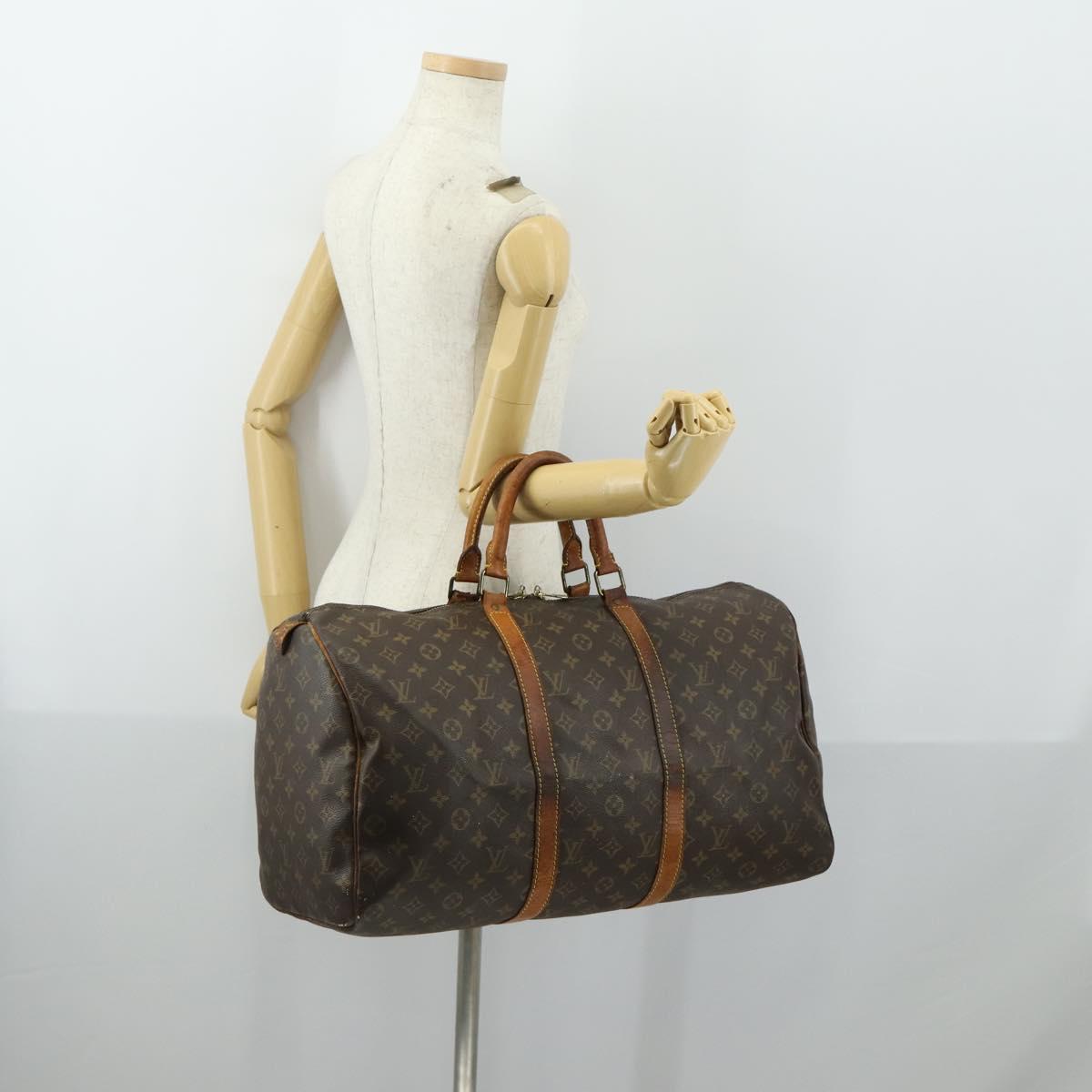 LOUIS VUITTON Monogram Keepall 50 Boston Bag M41426 LV Auth 155038