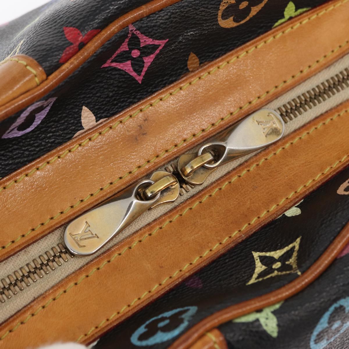 LOUIS VUITTON Monogram Multicolor Claudia Hand Bag Black M40194 LV Auth 155044