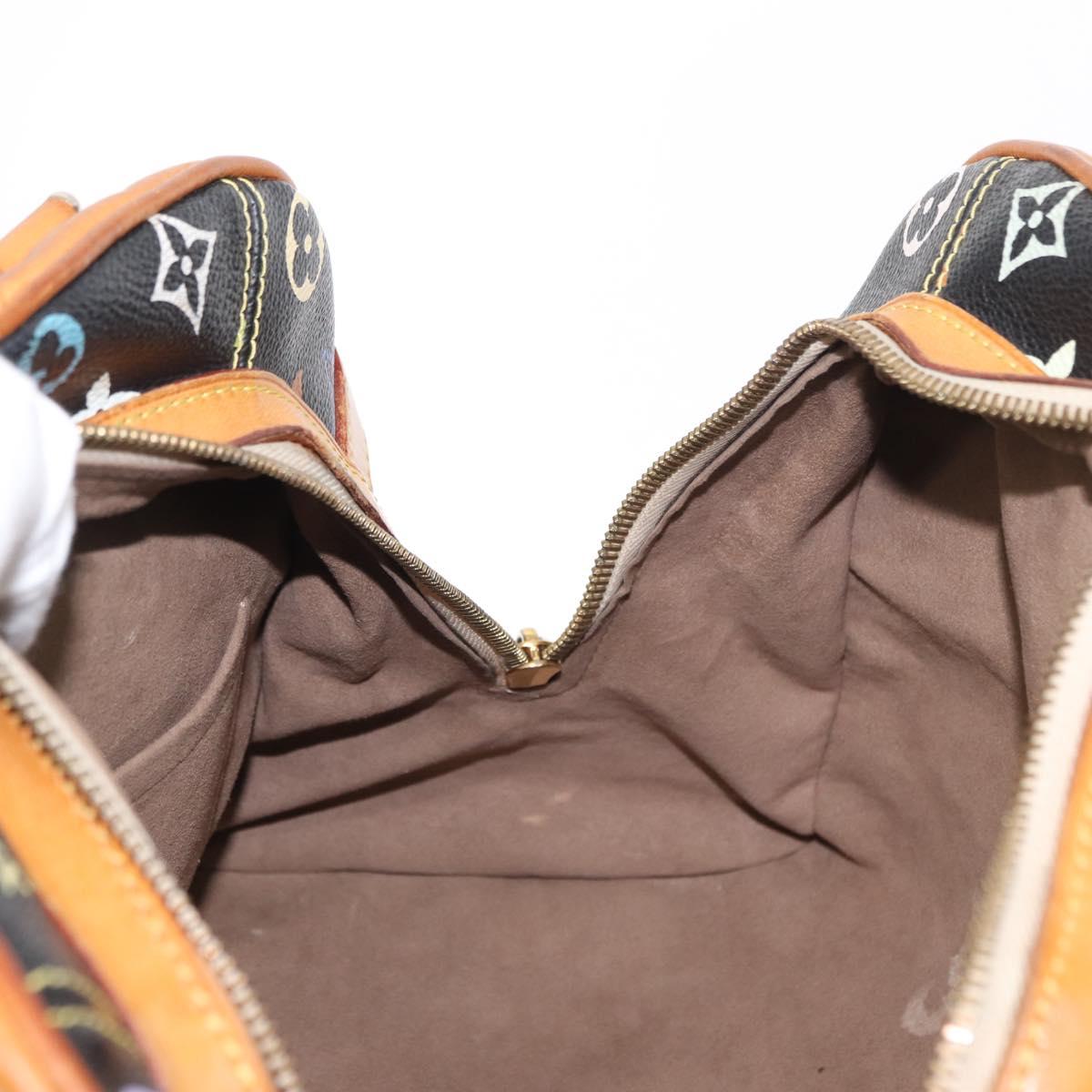 LOUIS VUITTON Monogram Multicolor Claudia Hand Bag Black M40194 LV Auth 155044