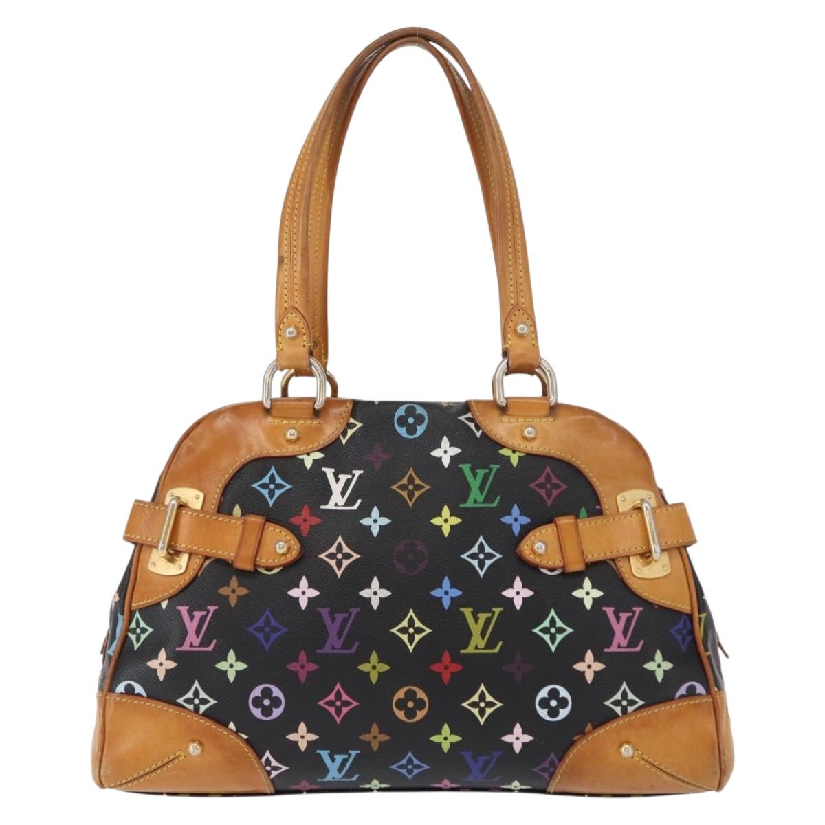 LOUIS VUITTON Monogram Multicolor Claudia Hand Bag Black M40194 LV Auth 155044