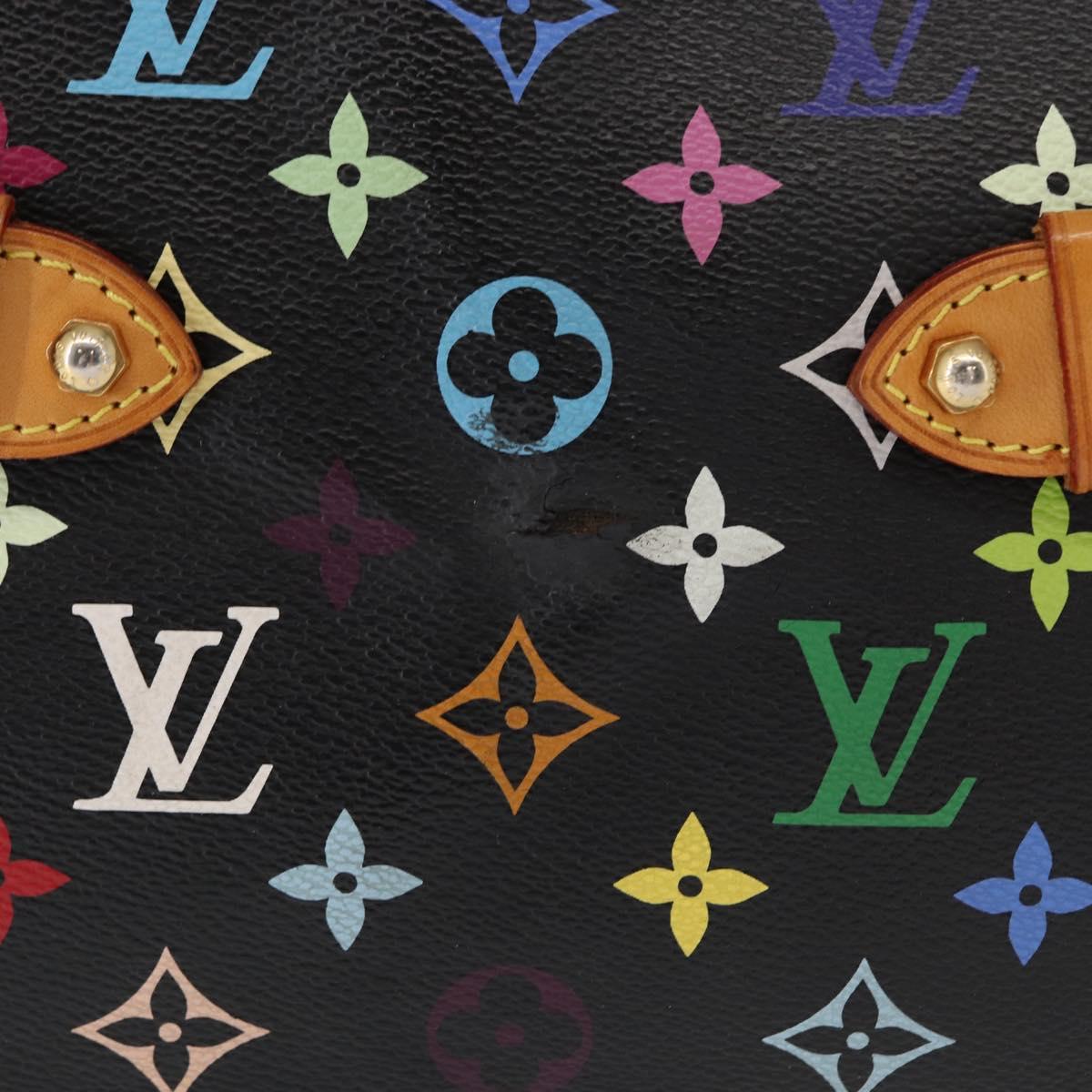 LOUIS VUITTON Monogram Multicolor Claudia Hand Bag Black M40194 LV Auth 155044