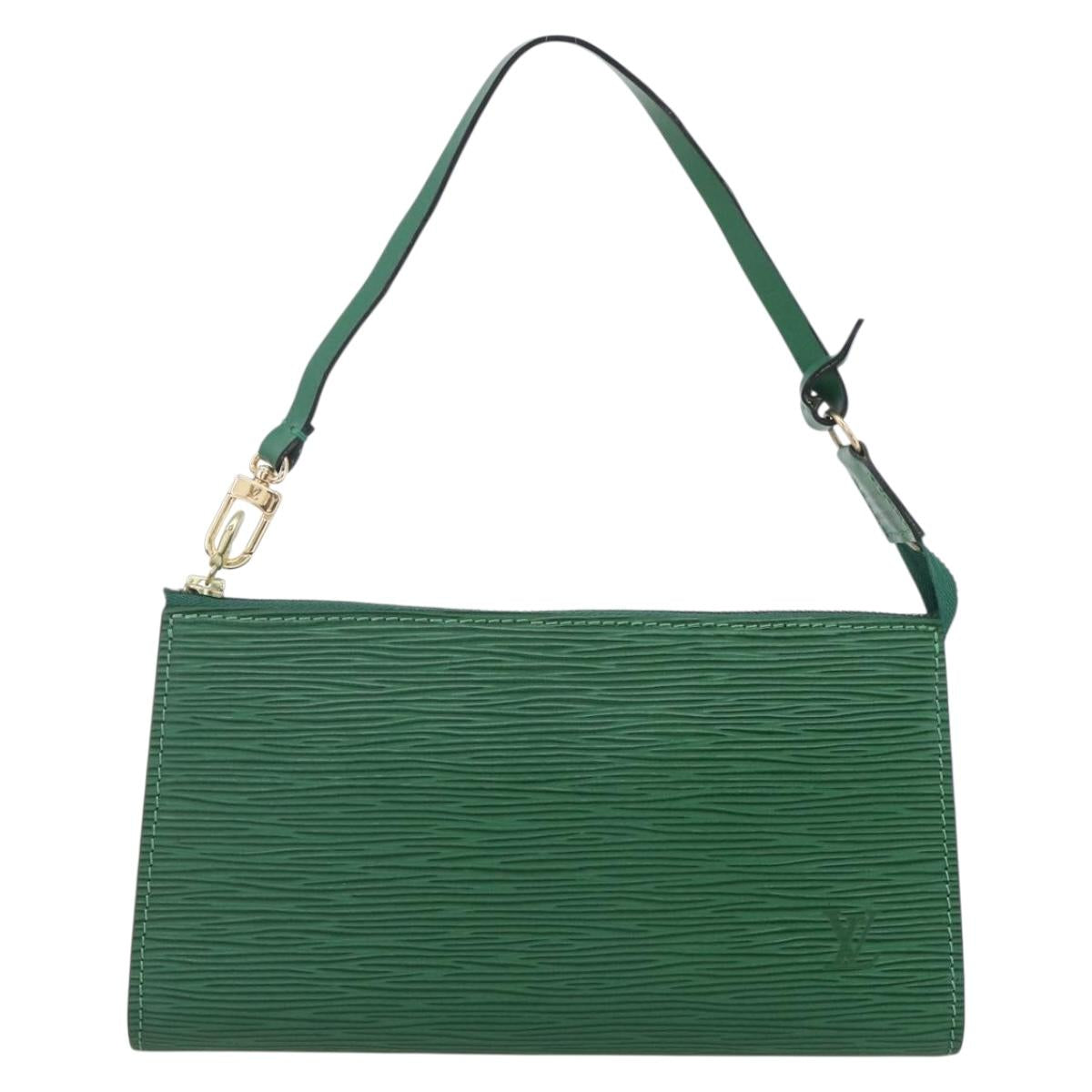 LOUIS VUITTON Epi Pochette Accessoires Pouch Green M52984 LV Auth 155050
