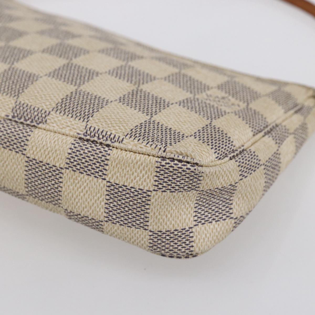 LOUIS VUITTON Damier Azur Pochette Accessoires Pouch N51986 LV Auth 155051