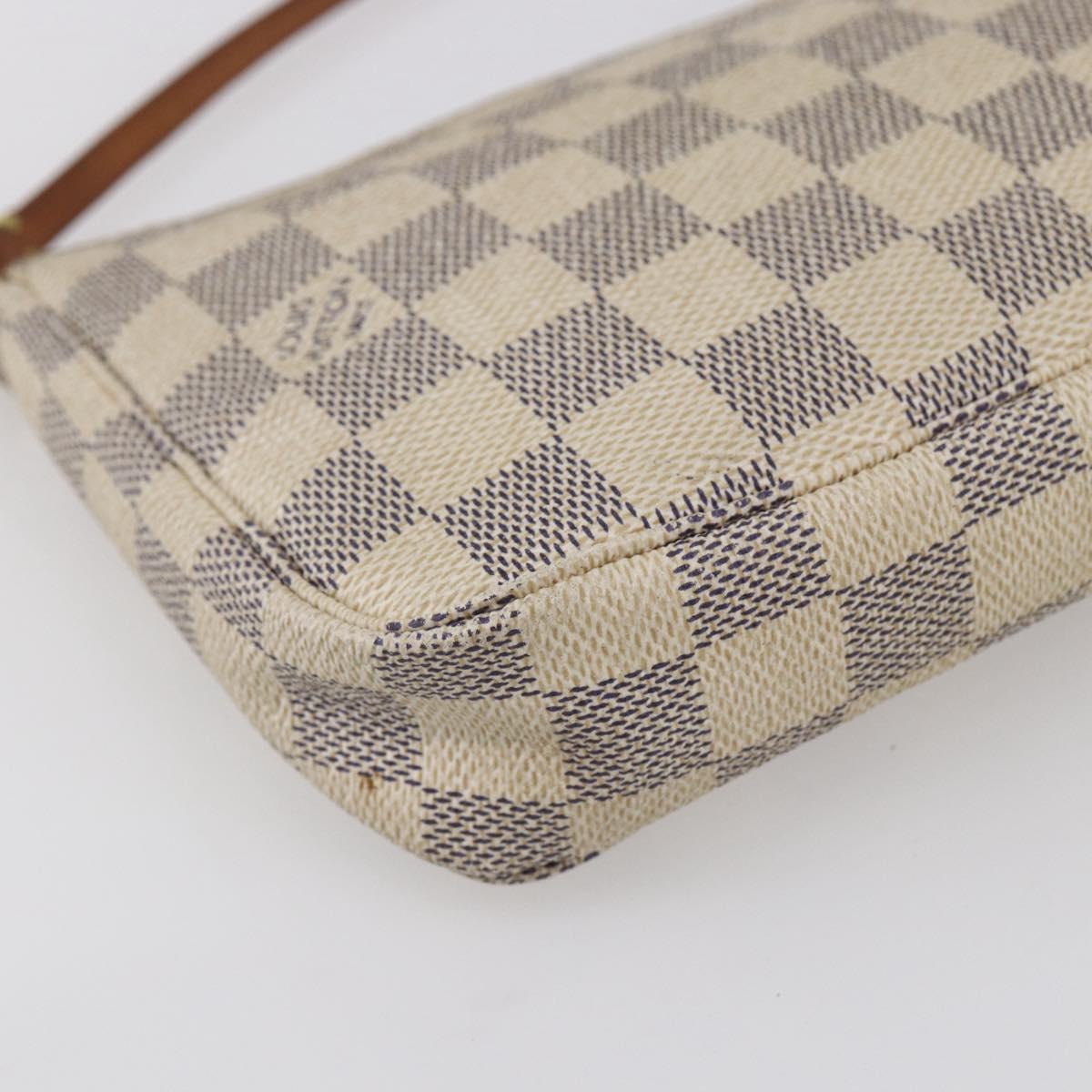 LOUIS VUITTON Damier Azur Pochette Accessoires Pouch N51986 LV Auth 155051
