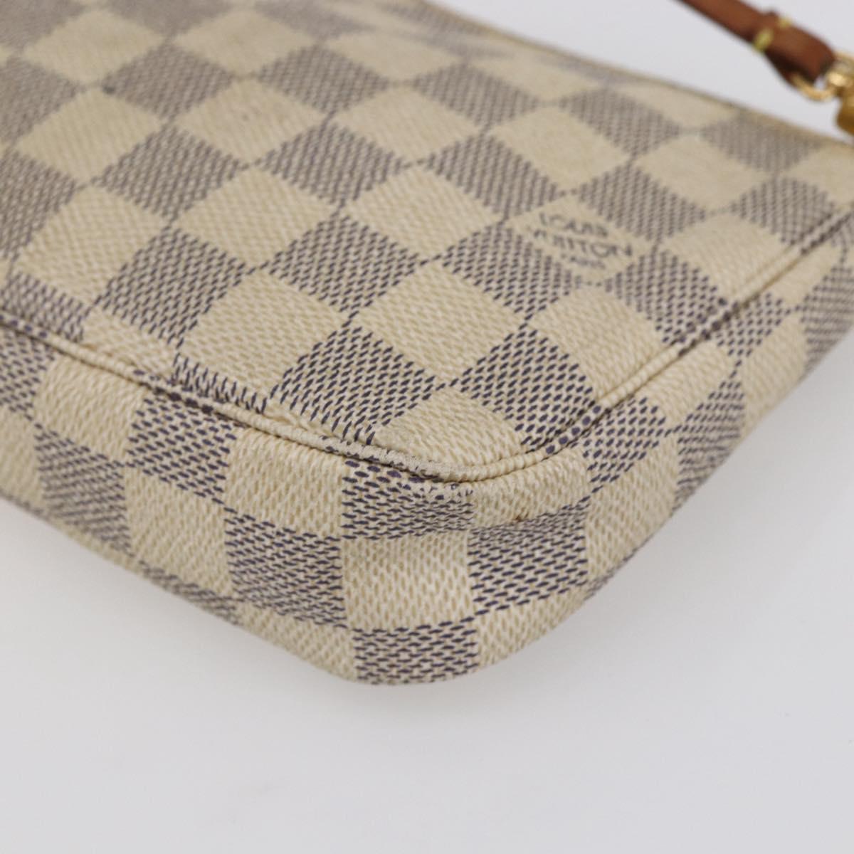 LOUIS VUITTON Damier Azur Pochette Accessoires Pouch N51986 LV Auth 155051