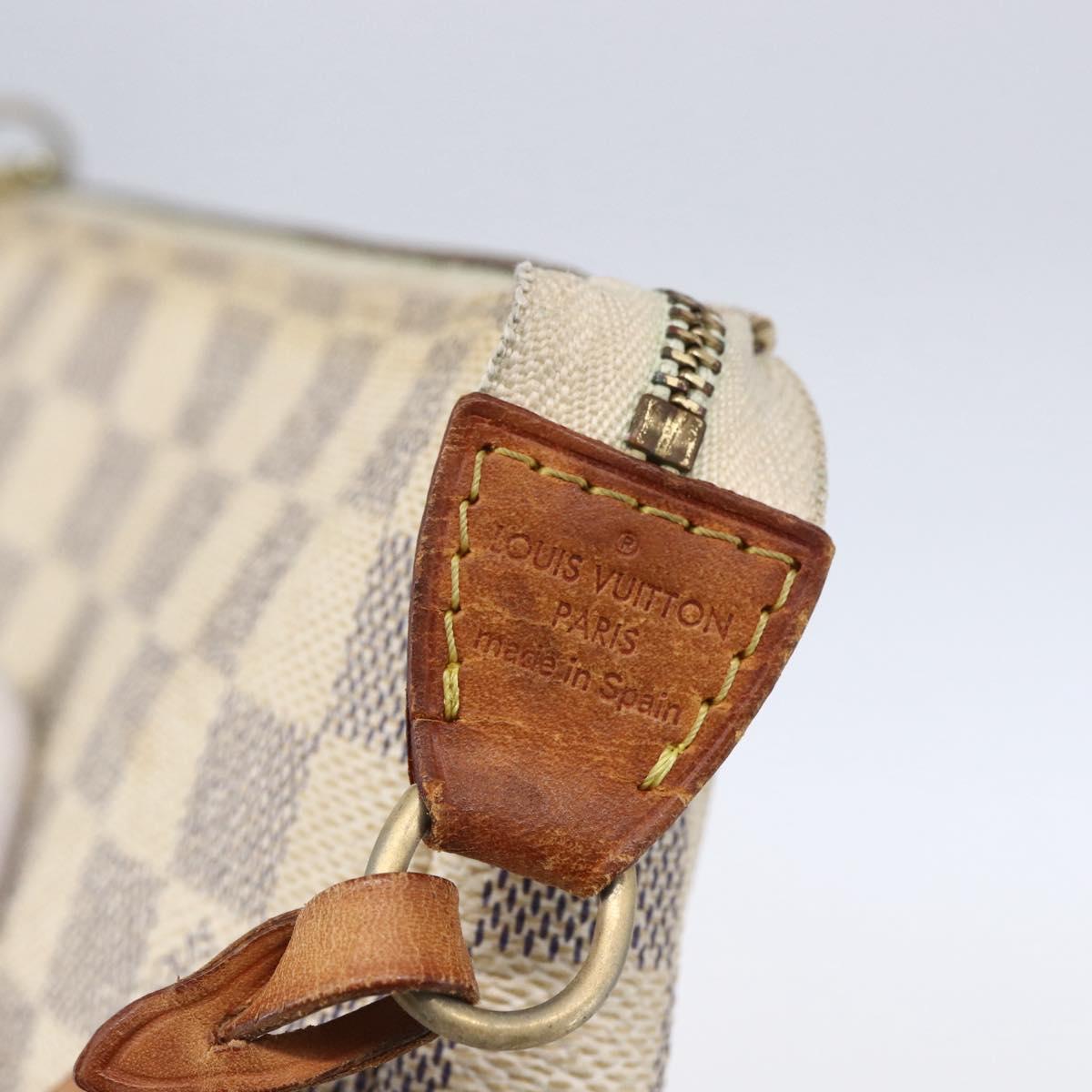 LOUIS VUITTON Damier Azur Pochette Accessoires Pouch N51986 LV Auth 155051