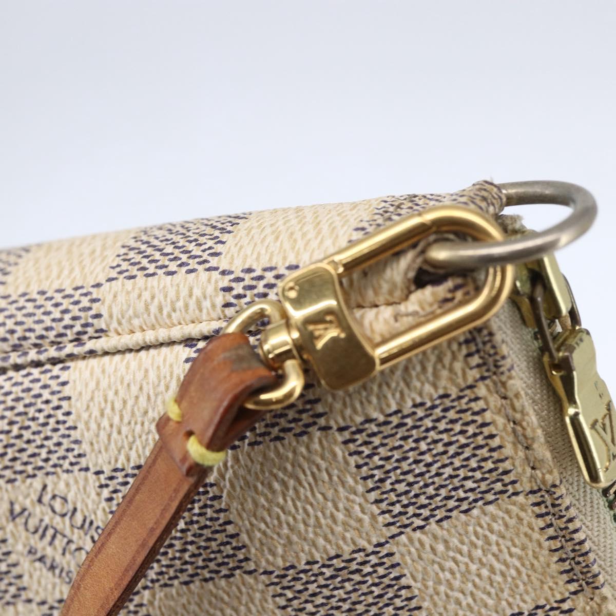 LOUIS VUITTON Damier Azur Pochette Accessoires Pouch N51986 LV Auth 155051