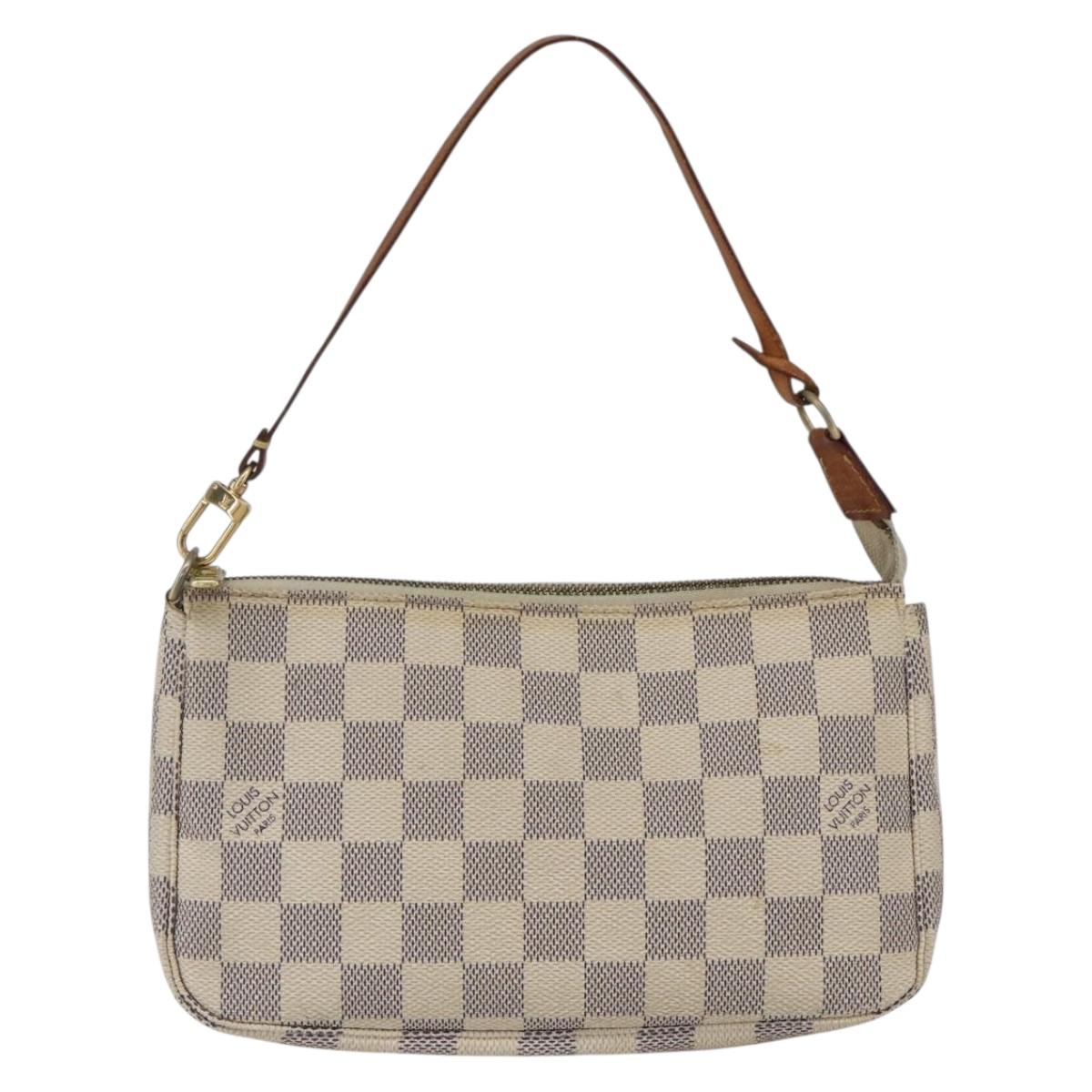 LOUIS VUITTON Damier Azur Pochette Accessoires Pouch N51986 LV Auth 155051