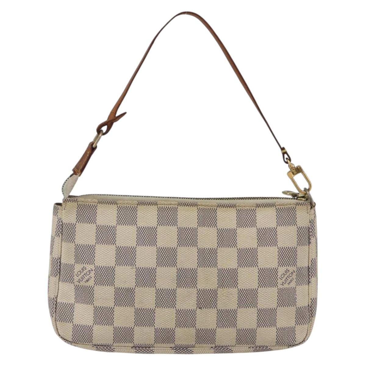 LOUIS VUITTON Damier Azur Pochette Accessoires Pouch N51986 LV Auth 155051
