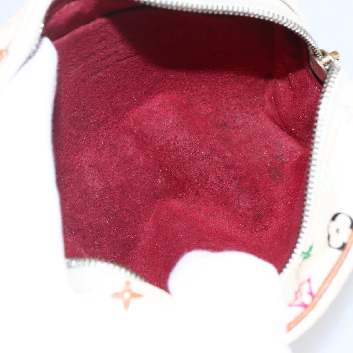 LOUIS VUITTON Monogram Multicolor Trousse Wapity Pouch White M58033 Auth 155052