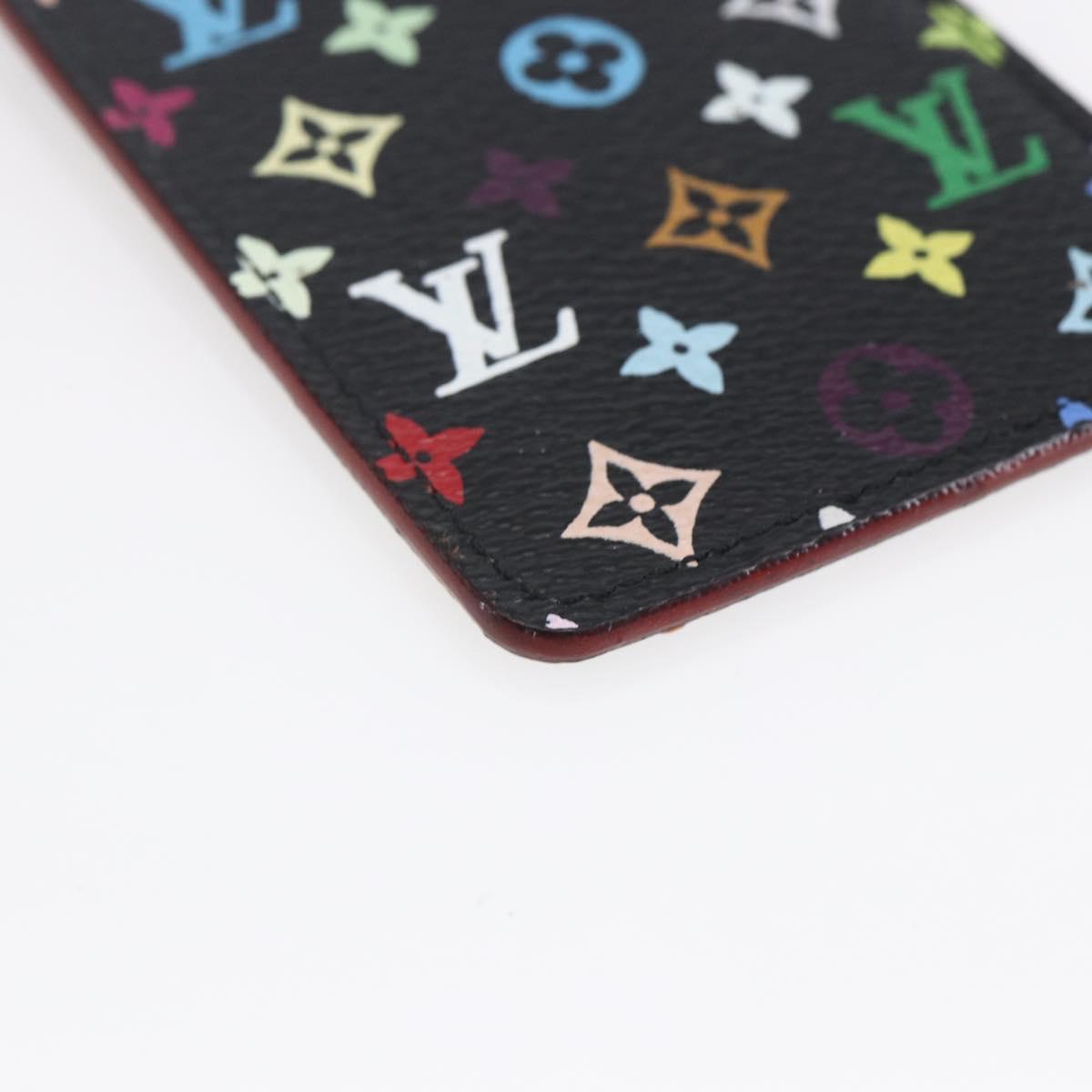 LOUIS VUITTON Monogram Multicolor Etui Mirror Black M92650 LV Auth 155053