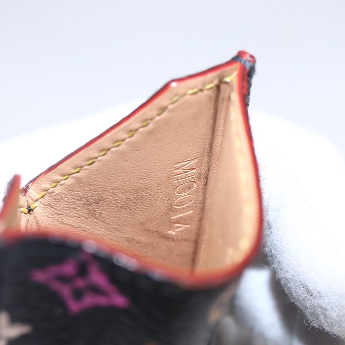 LOUIS VUITTON Monogram Multicolor Etui Mirror Black M92650 LV Auth 155053