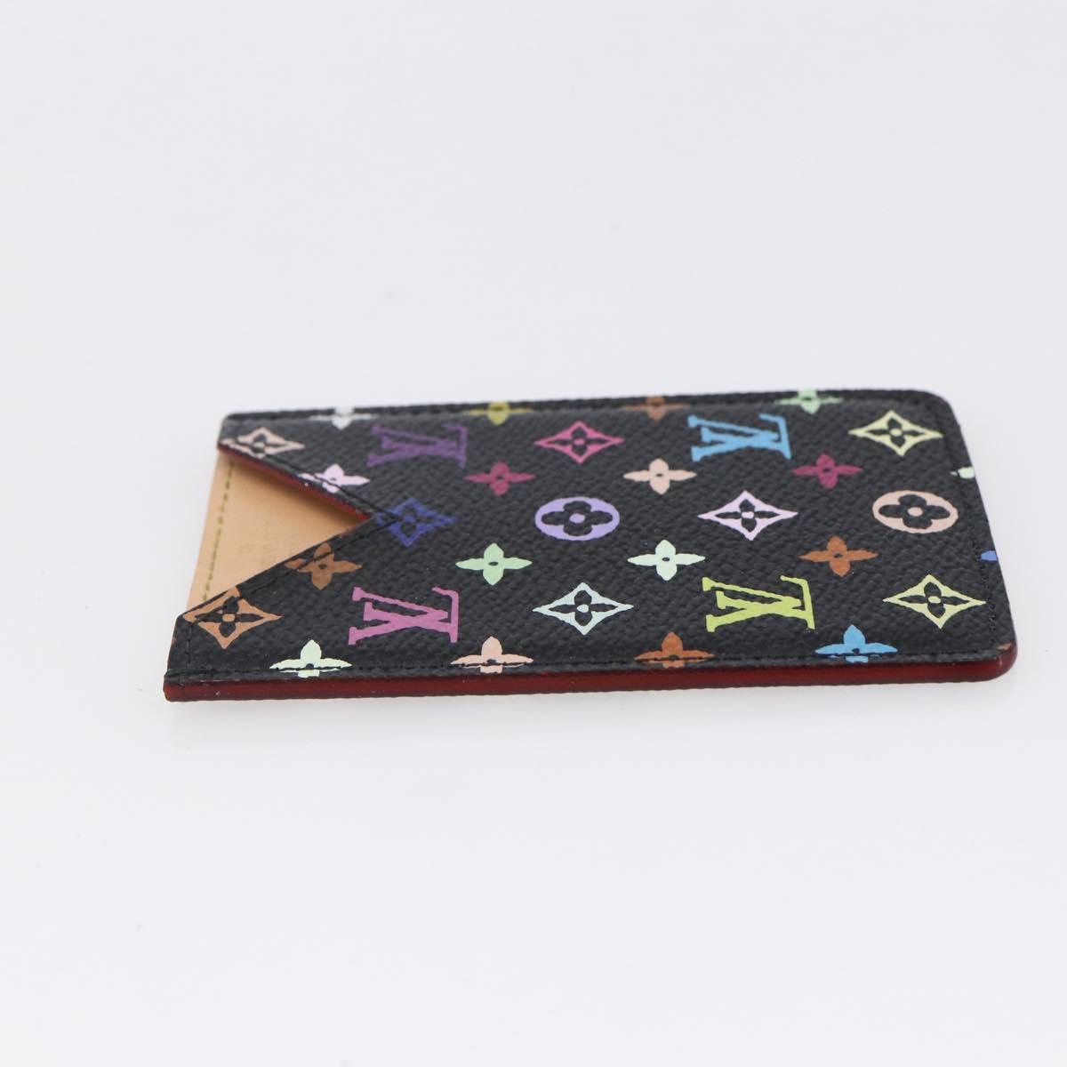 LOUIS VUITTON Monogram Multicolor Etui Mirror Black M92650 LV Auth 155053