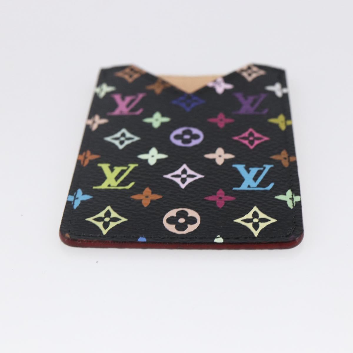 LOUIS VUITTON Monogram Multicolor Etui Mirror Black M92650 LV Auth 155053