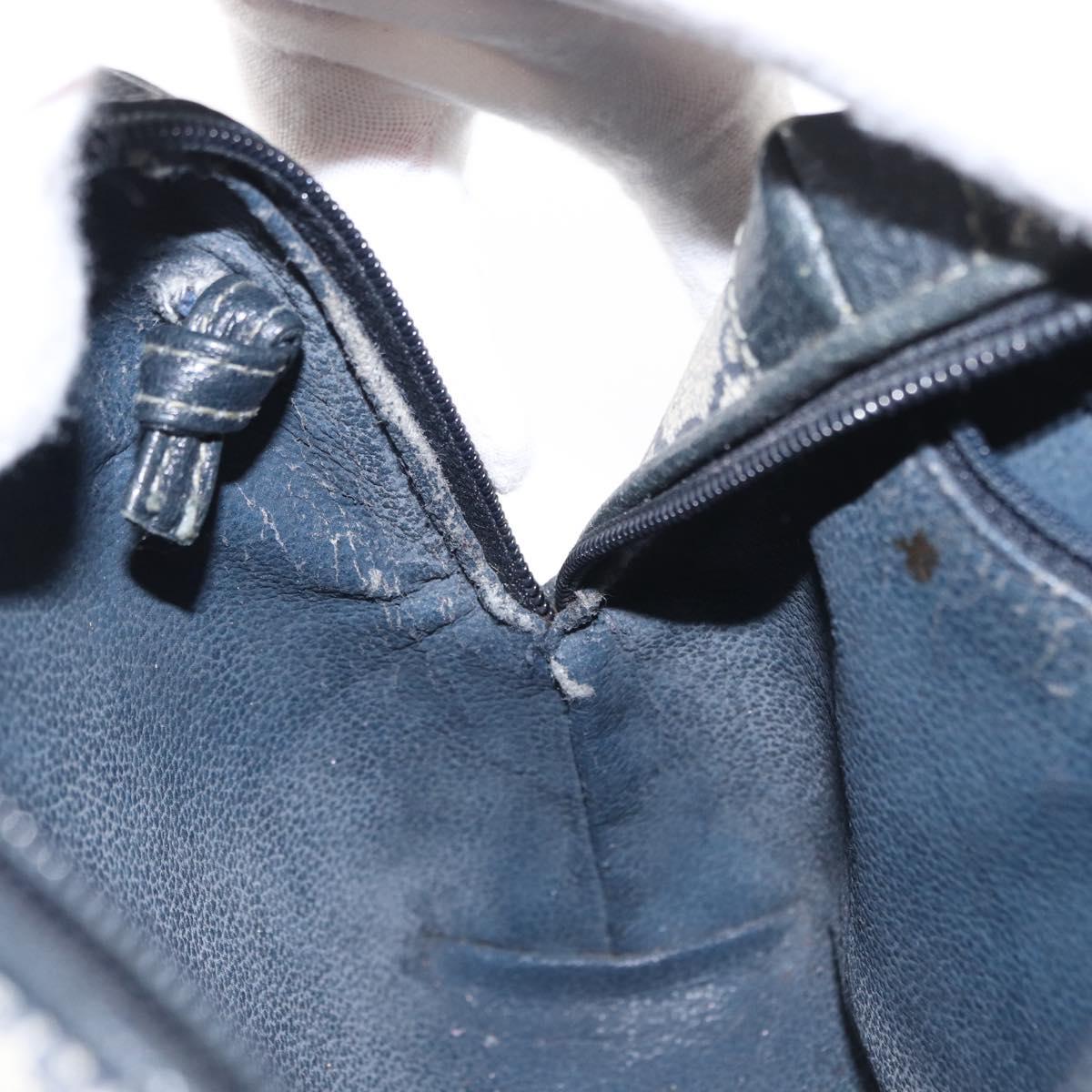 GUCCI GG Supreme Shoulder Bag PVC Leather Navy Gold 007 58 0093 Auth 155057