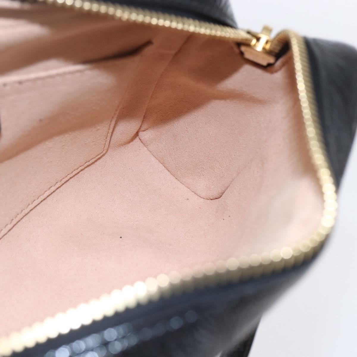 GUCCI Sherry Line Shoulder Bag Suede Leather Black Red 517350 Auth 155060