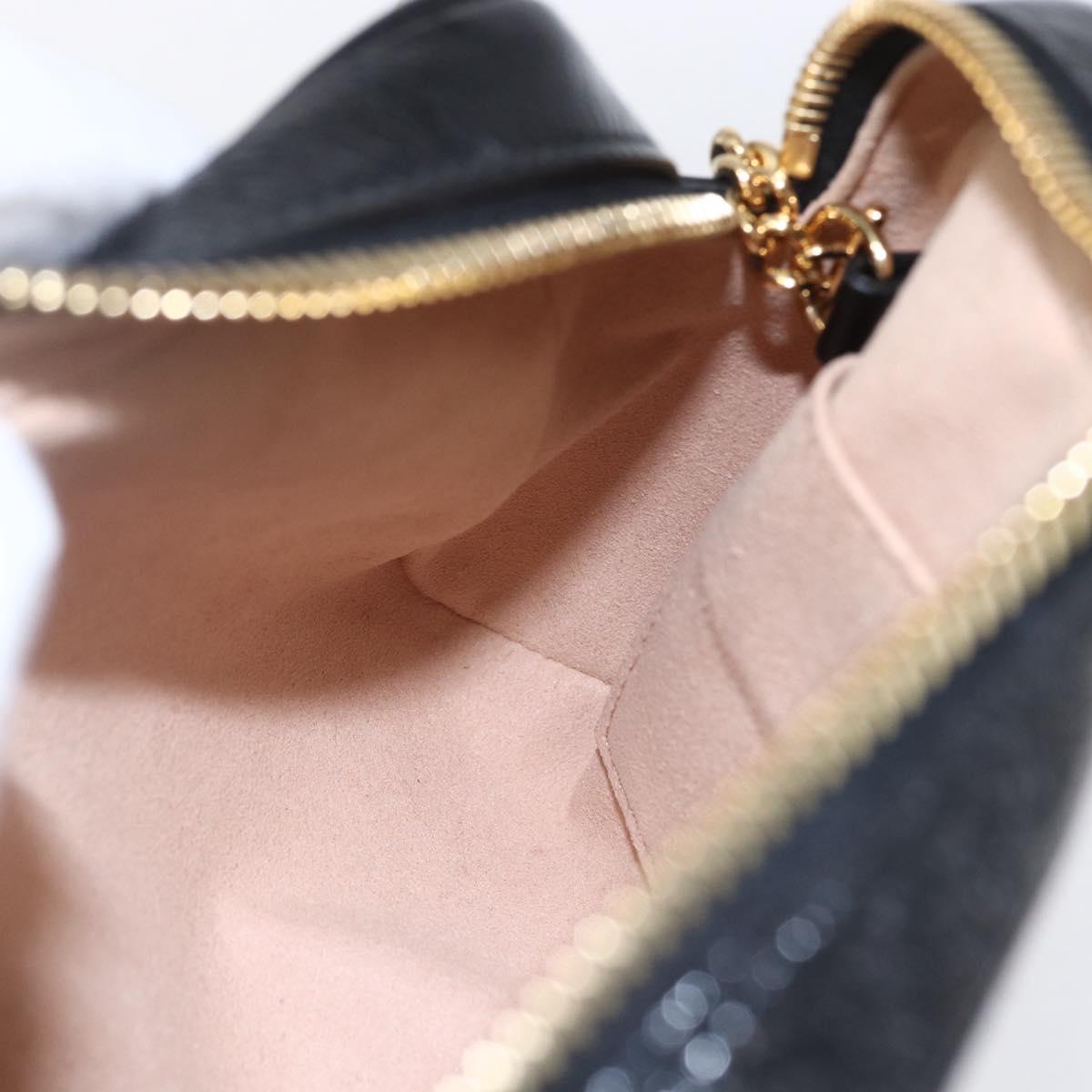 GUCCI Sherry Line Shoulder Bag Suede Leather Black Red 517350 Auth 155060