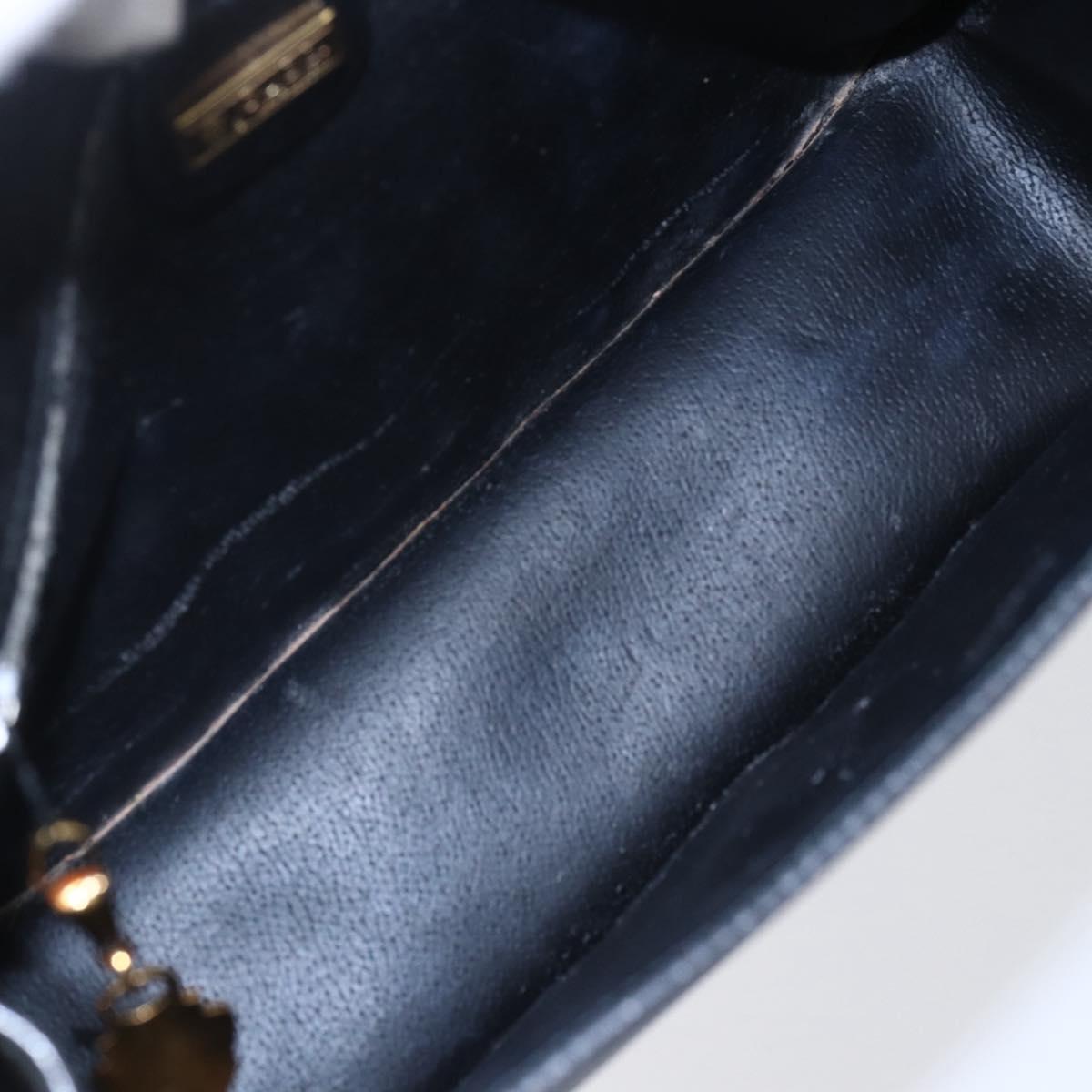 GUCCI Micro GG Canvas Shoulder Bag Black Gold 001 904 0915 Auth 155061