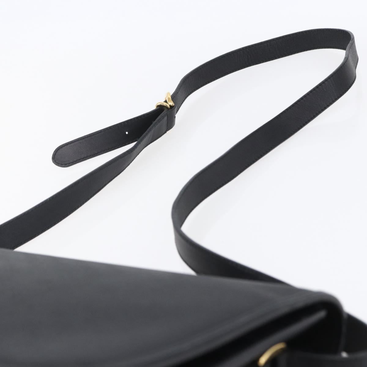 GUCCI Micro GG Canvas Shoulder Bag Black Gold 001 904 0915 Auth 155061
