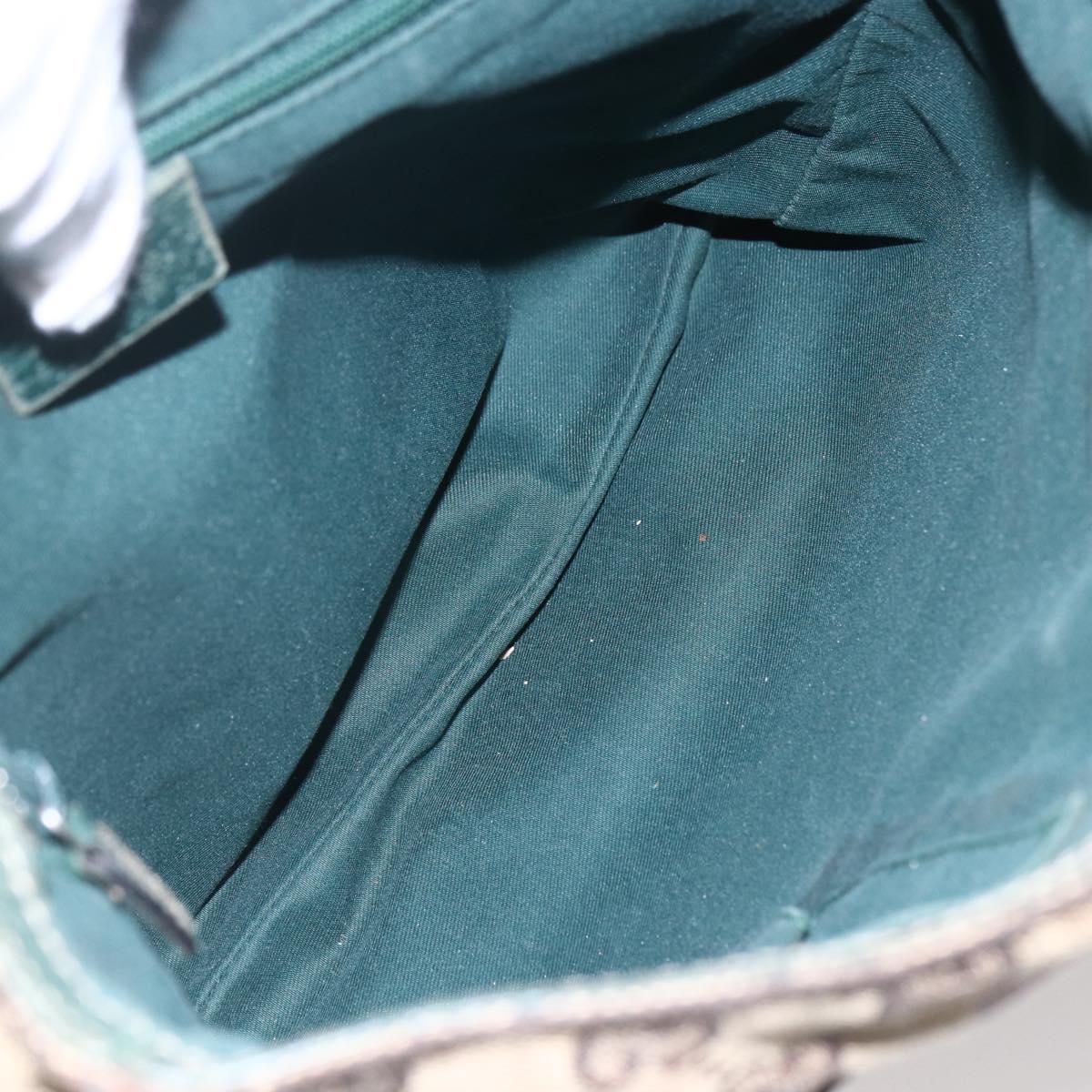 GUCCI GG Canvas Web Sherry Line Shoulder Bag Beige Red Green 145809 Auth 155064