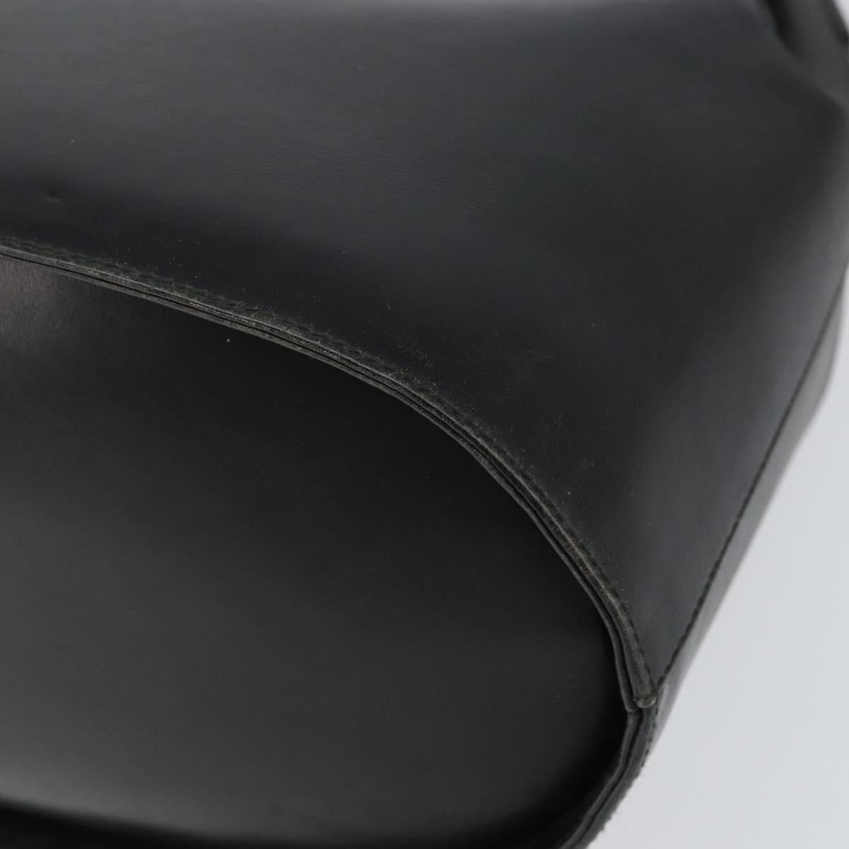 Salvatore Ferragamo Gancini Shoulder Bag Leather Black Gold Auth 155067