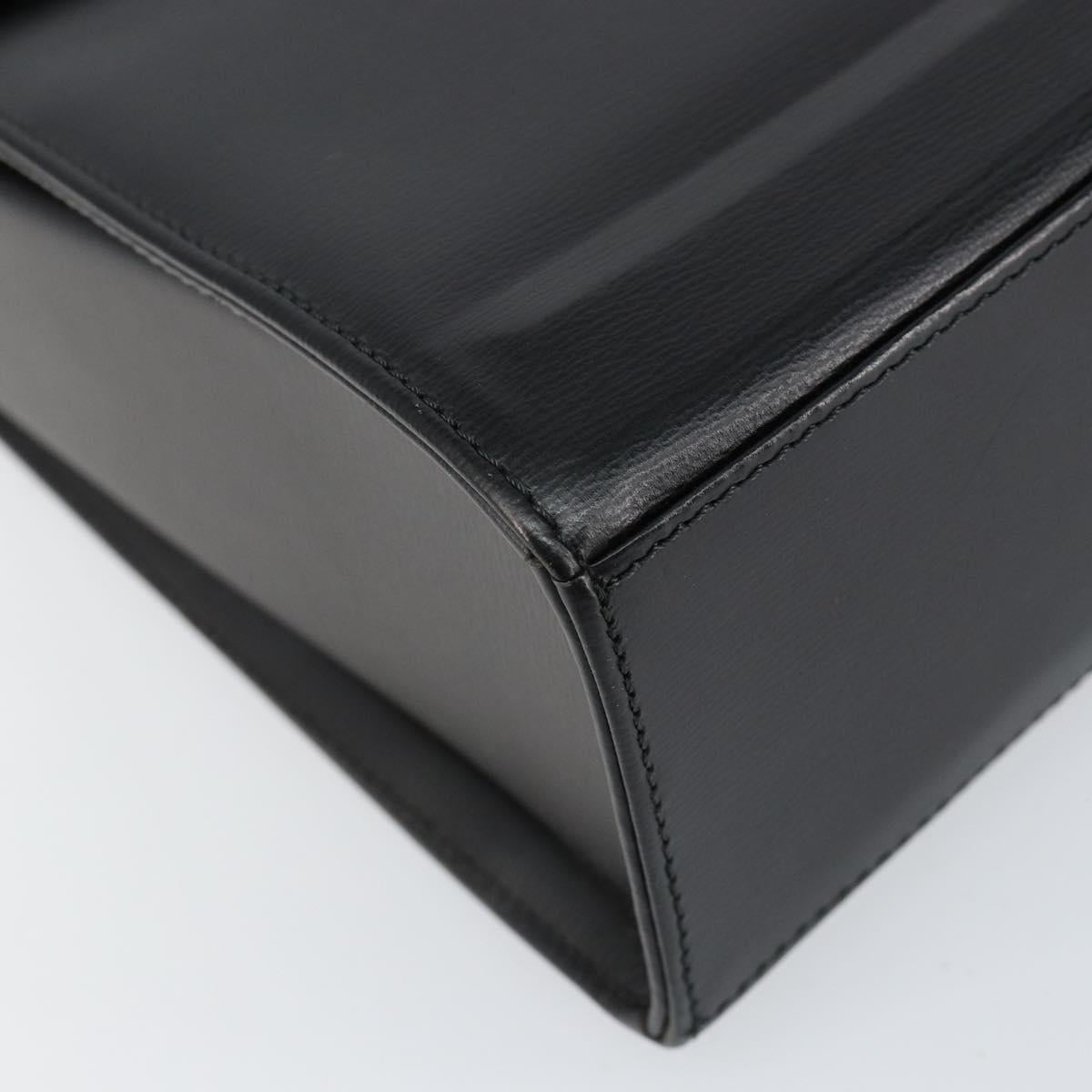 Christian Dior Shoulder Bag Leather Black Gold Auth 155073