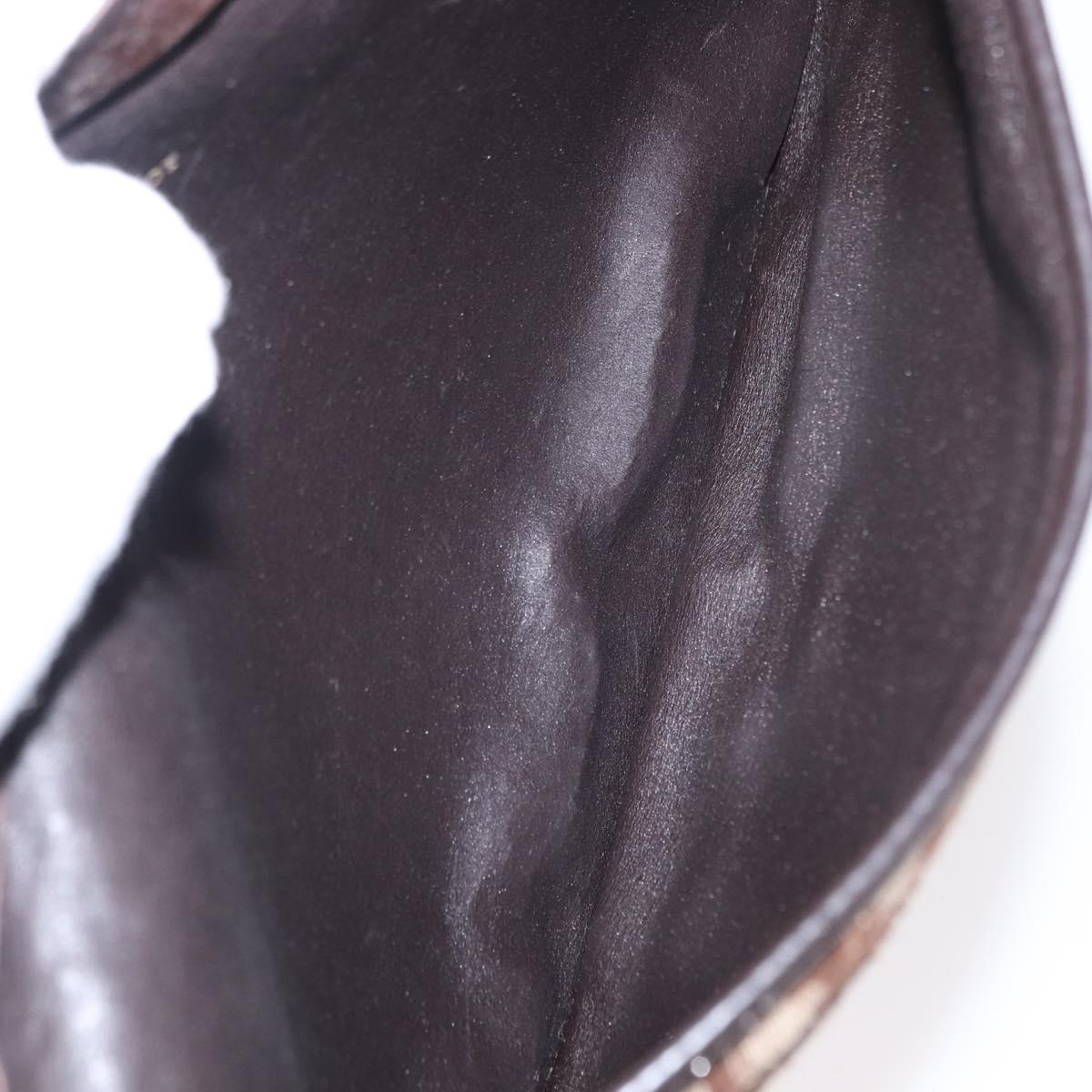 Christian Dior Trotter Canvas Shoulder Bag Brown Auth 155074