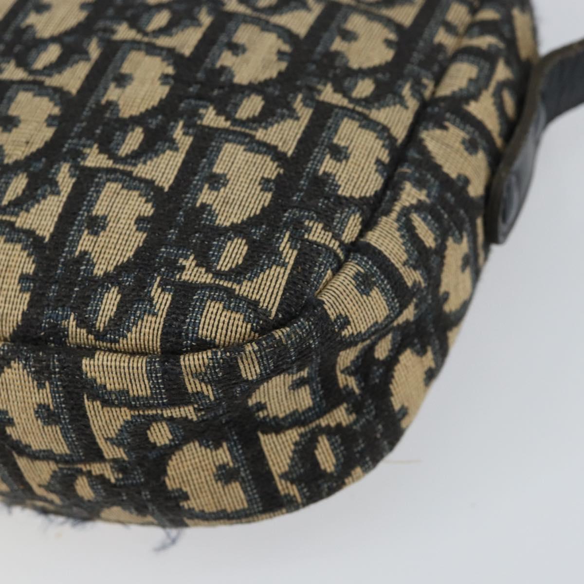 Christian Dior Trotter Canvas Shoulder Bag Navy Auth 155075