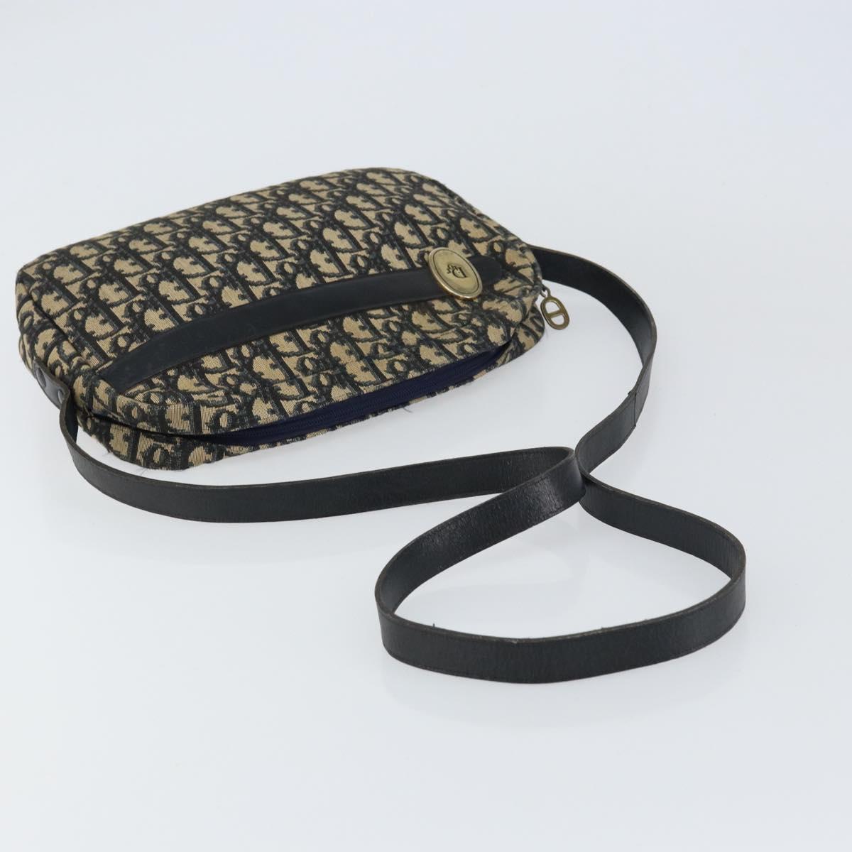 Christian Dior Trotter Canvas Shoulder Bag Navy Auth 155075