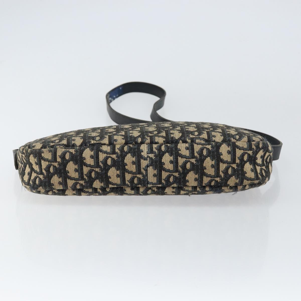 Christian Dior Trotter Canvas Shoulder Bag Navy Auth 155075