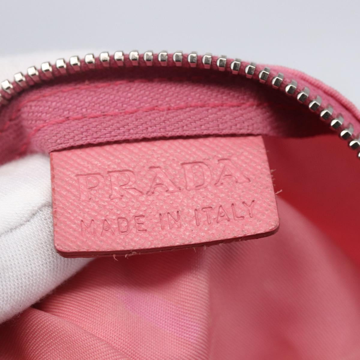 PRADA Hand Bag Nylon Pink Silver Auth 155083