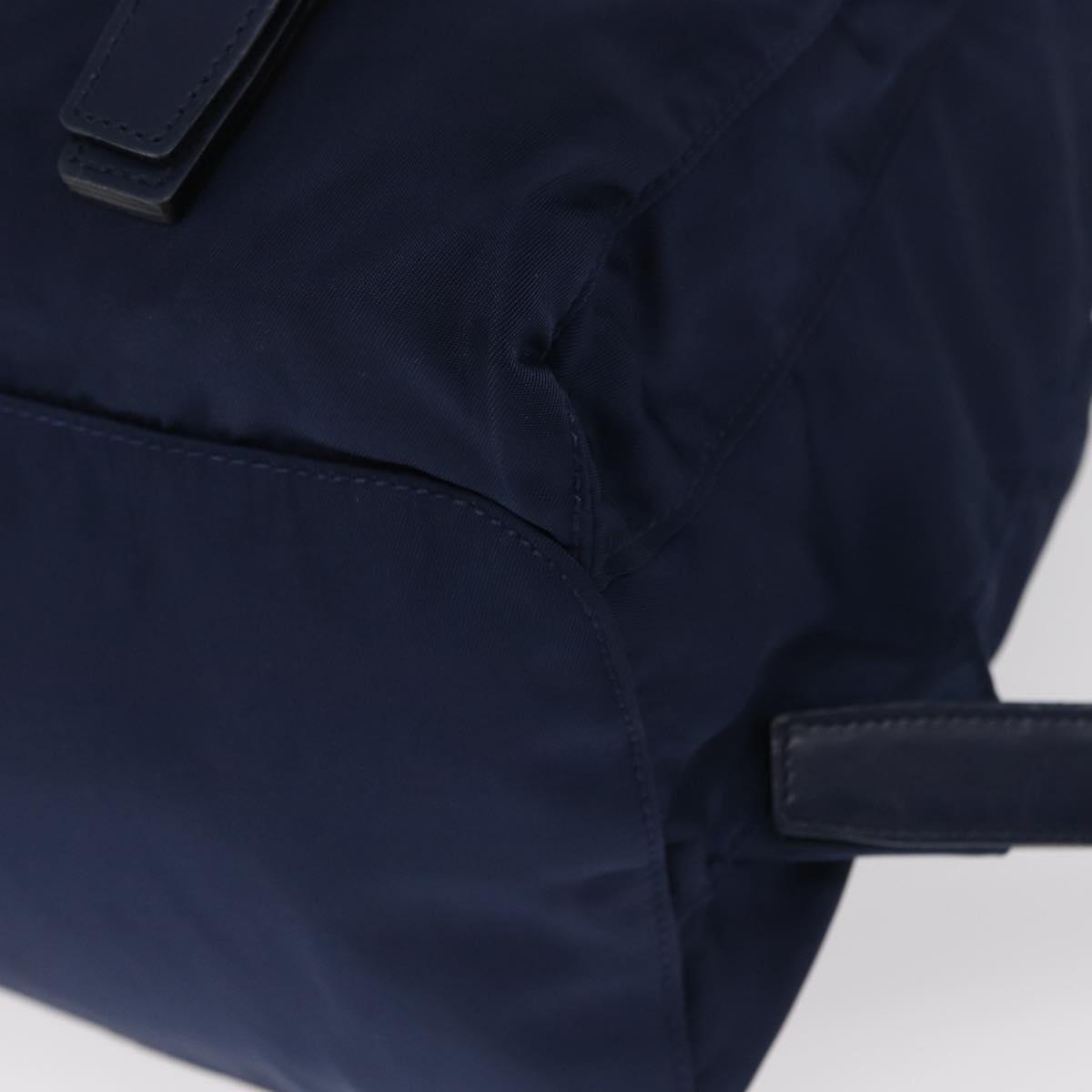 PRADA Backpack Nylon Blue Silver Auth 155086V